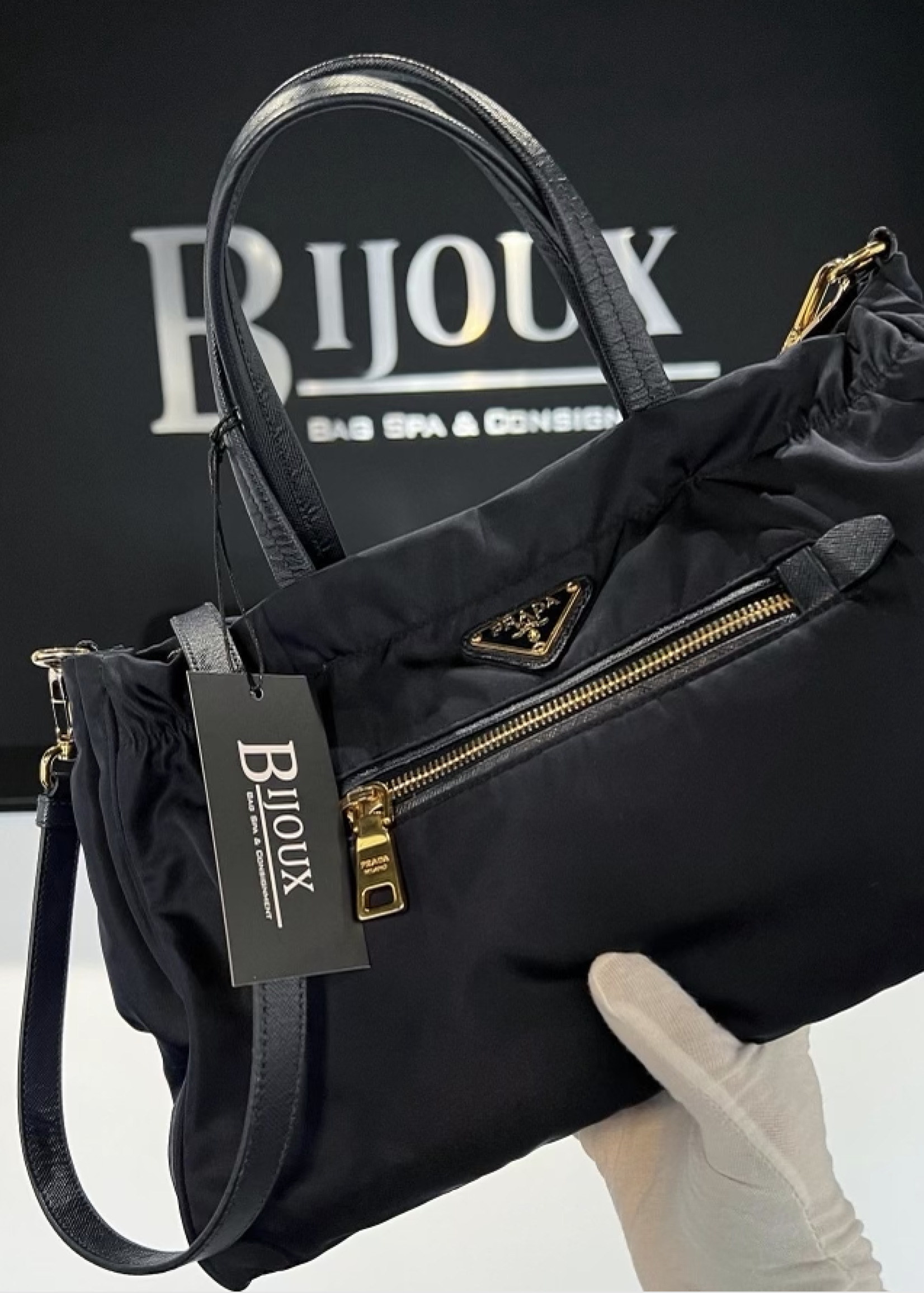 Prada SOLD - Prada Nylon Tessuto Saffiano Nylon Tote