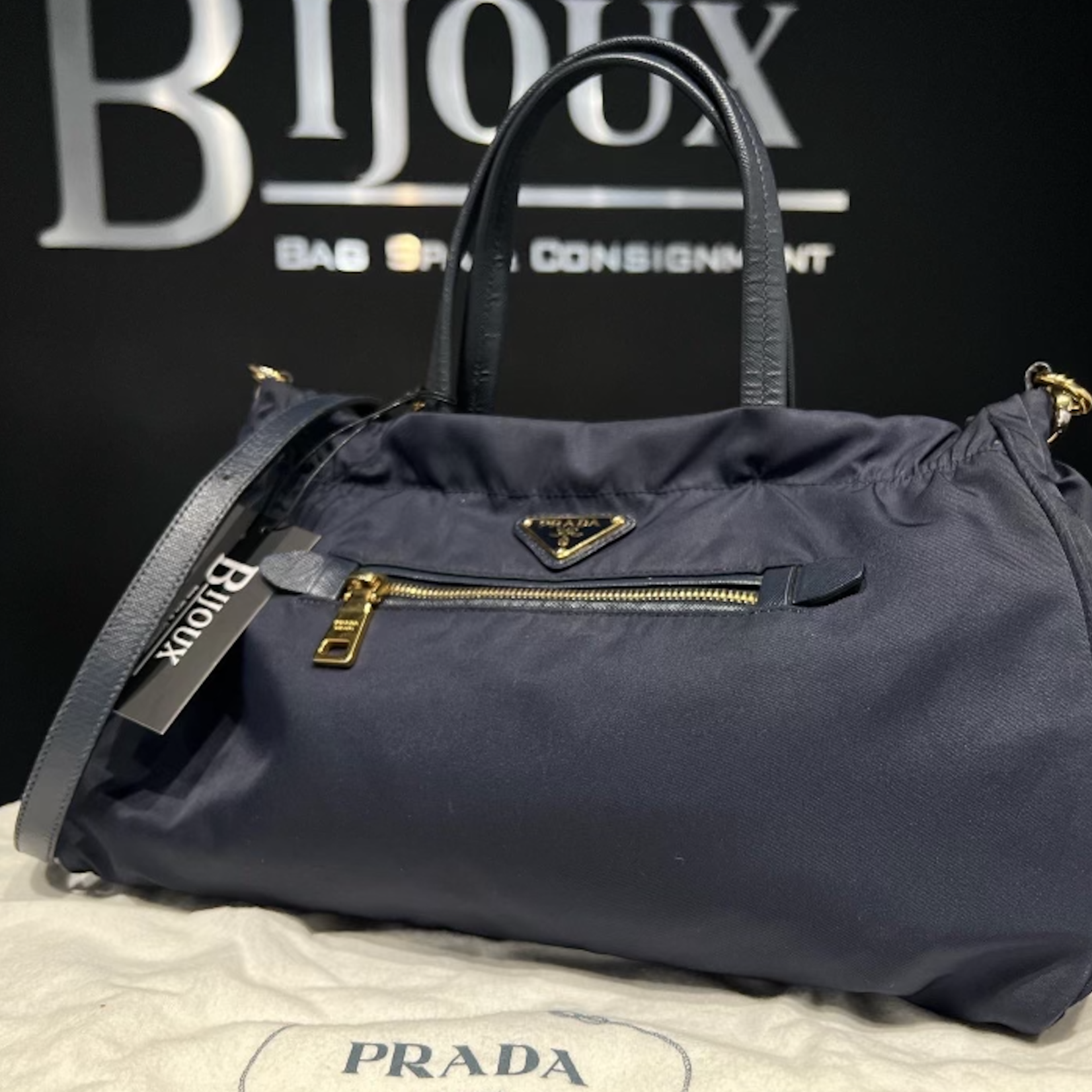 Prada SOLD - Prada Nylon Tessuto Saffiano Nylon Tote