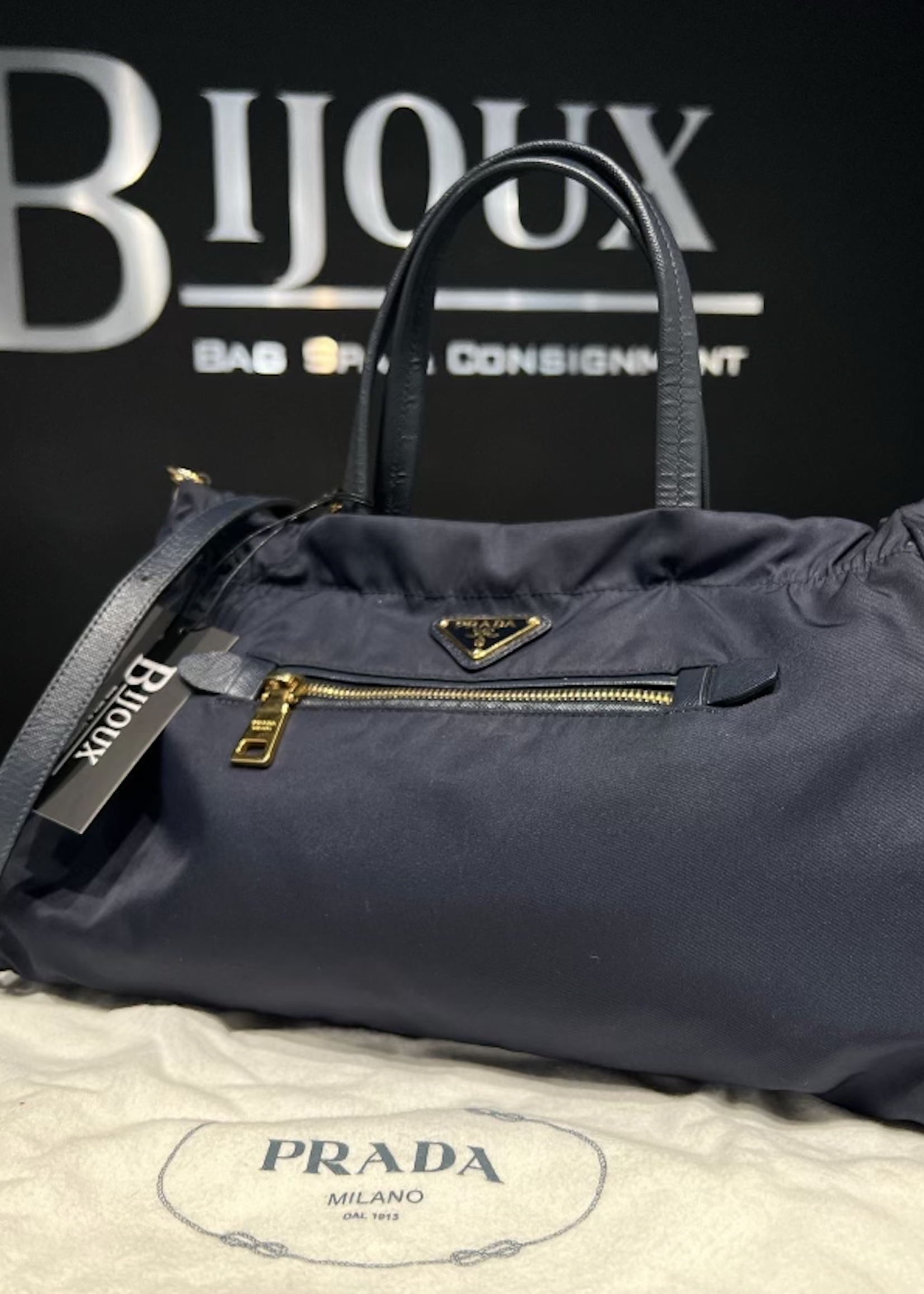 Prada SOLD - Prada Nylon Tessuto Saffiano Nylon Tote