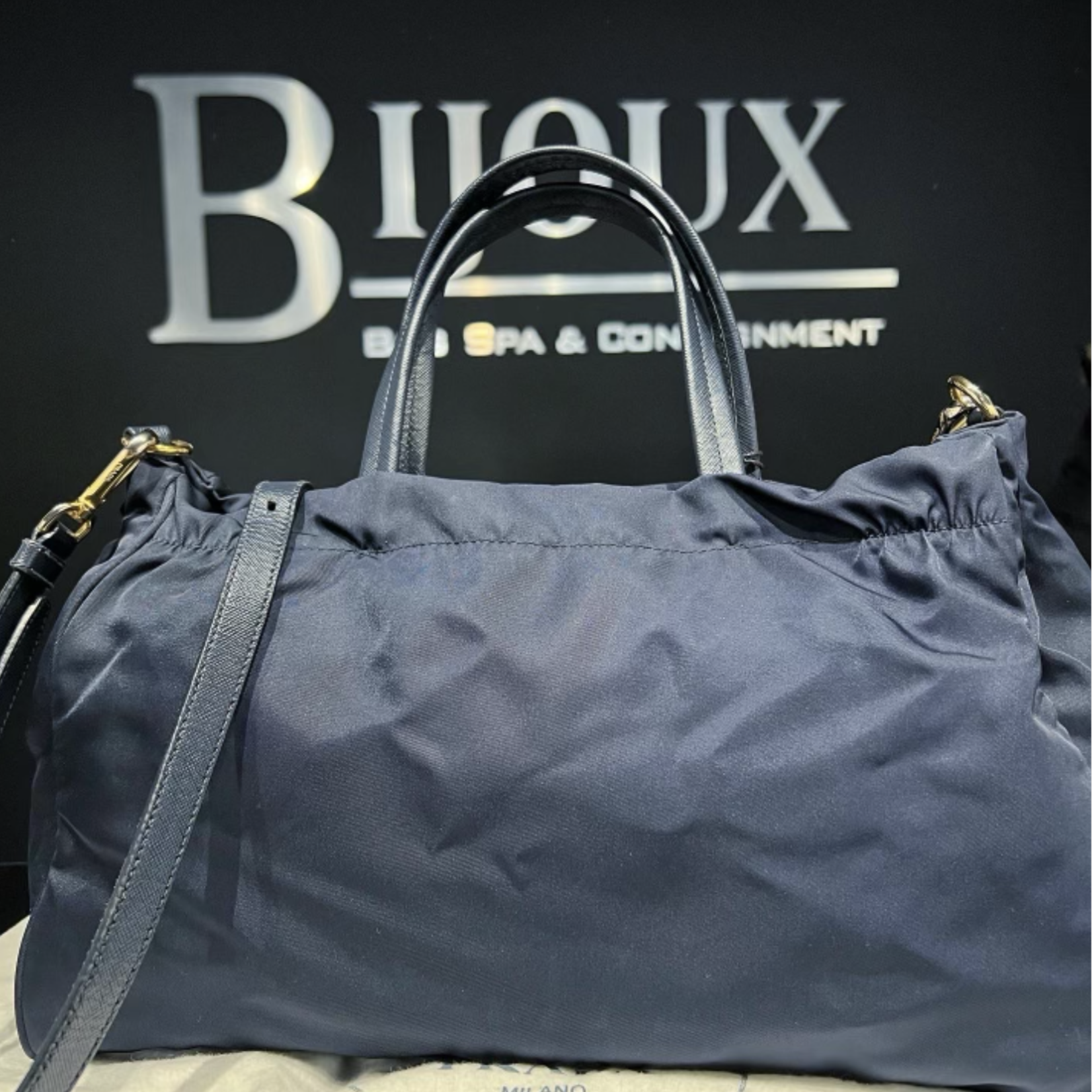 Prada SOLD - Prada Nylon Tessuto Saffiano Nylon Tote