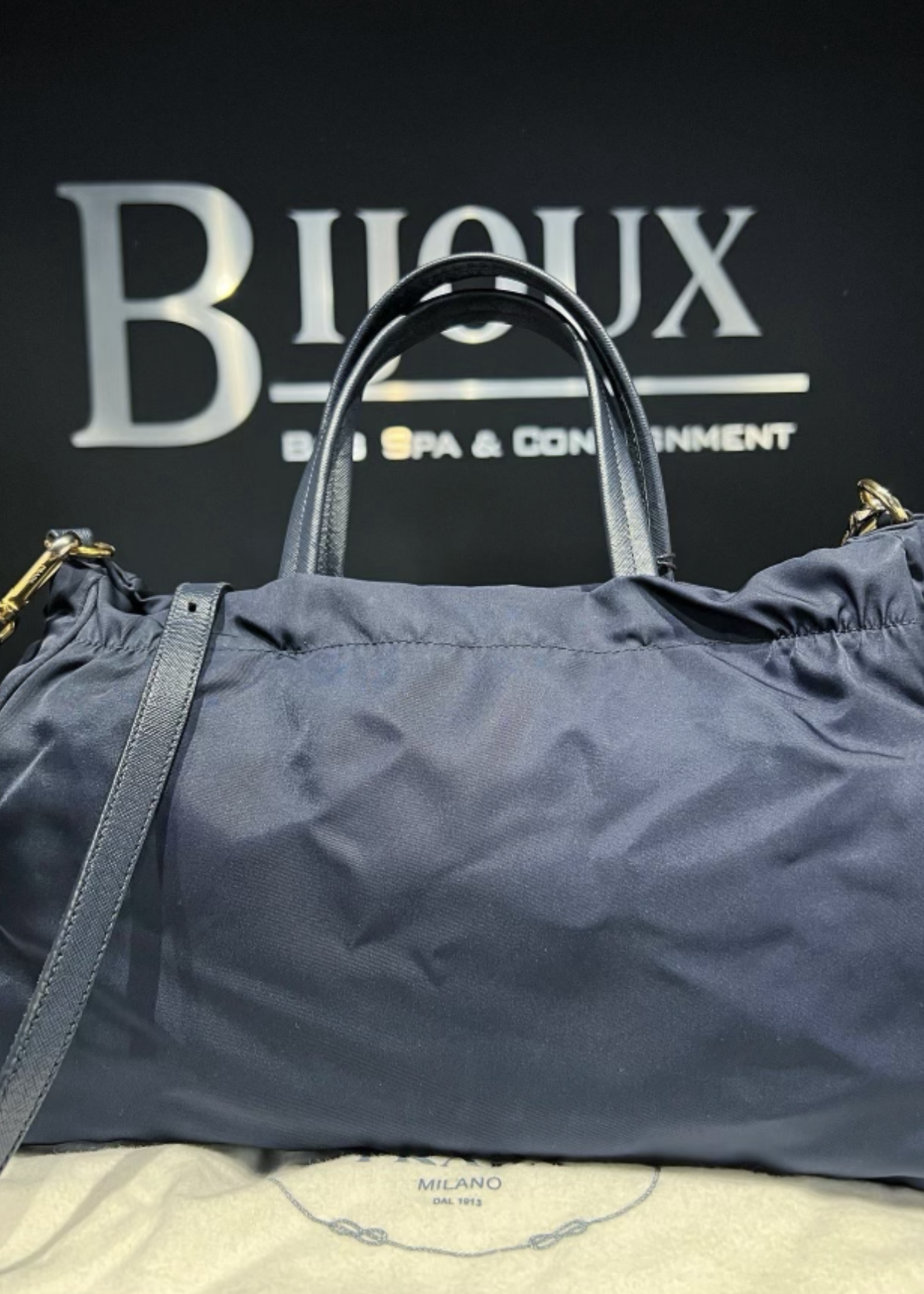 Prada SOLD - Prada Nylon Tessuto Saffiano Nylon Tote