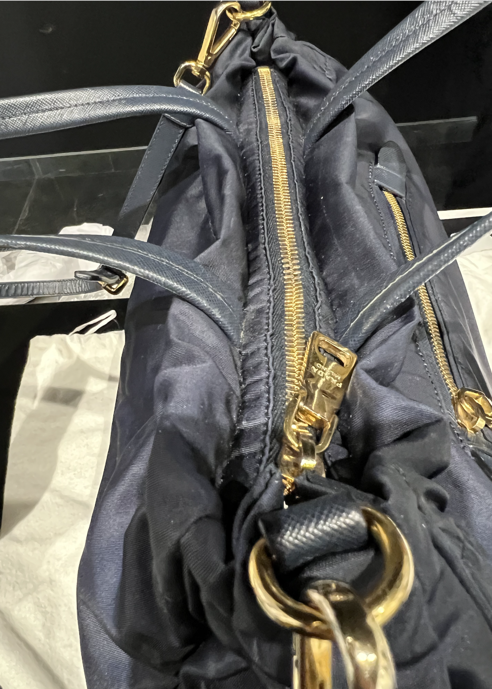 Prada SOLD - Prada Nylon Tessuto Saffiano Nylon Tote