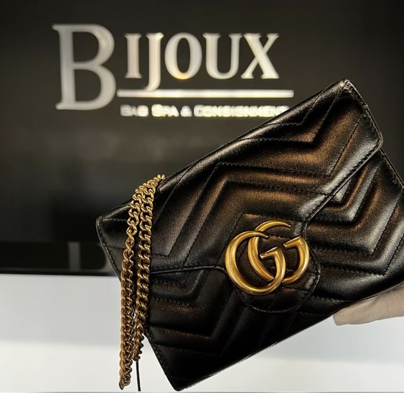 Gucci marmont leather wallet on chain new arrivals