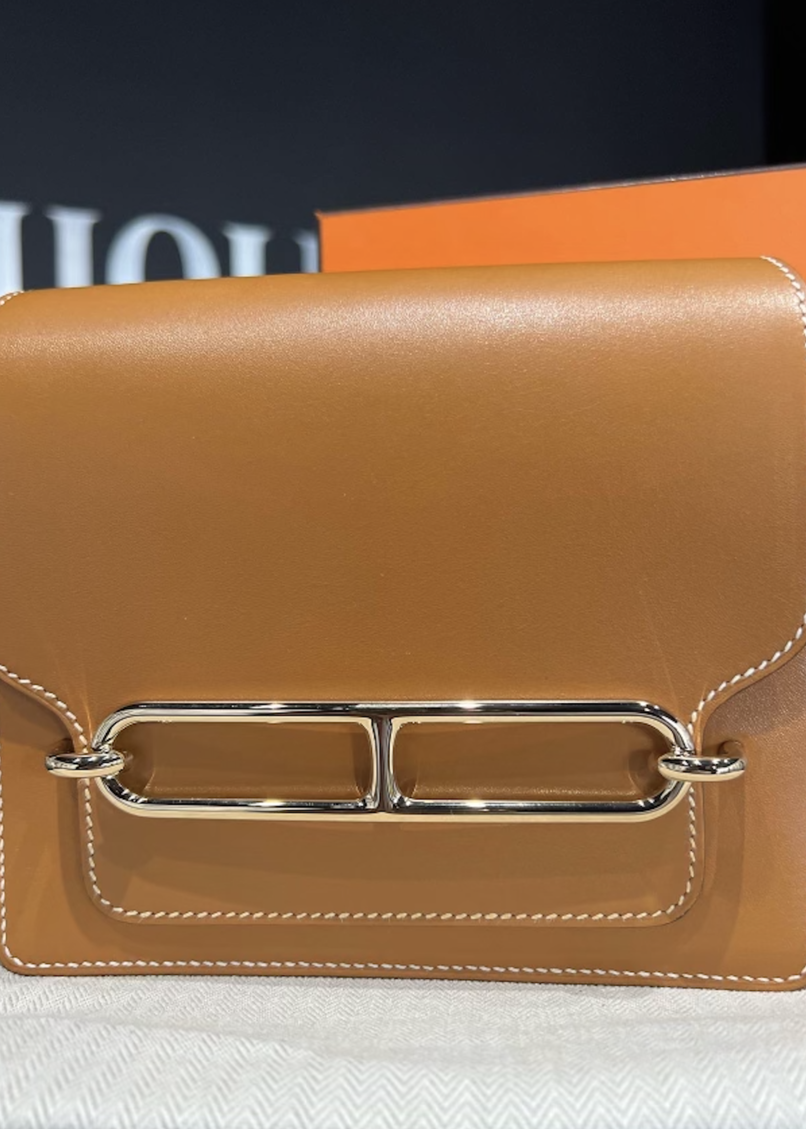 Hermes SOLD - Hermes Roulis Mini Gold In Swift Leather GHW