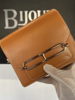 Hermes SOLD - Hermes Roulis Mini Gold In Swift Leather GHW