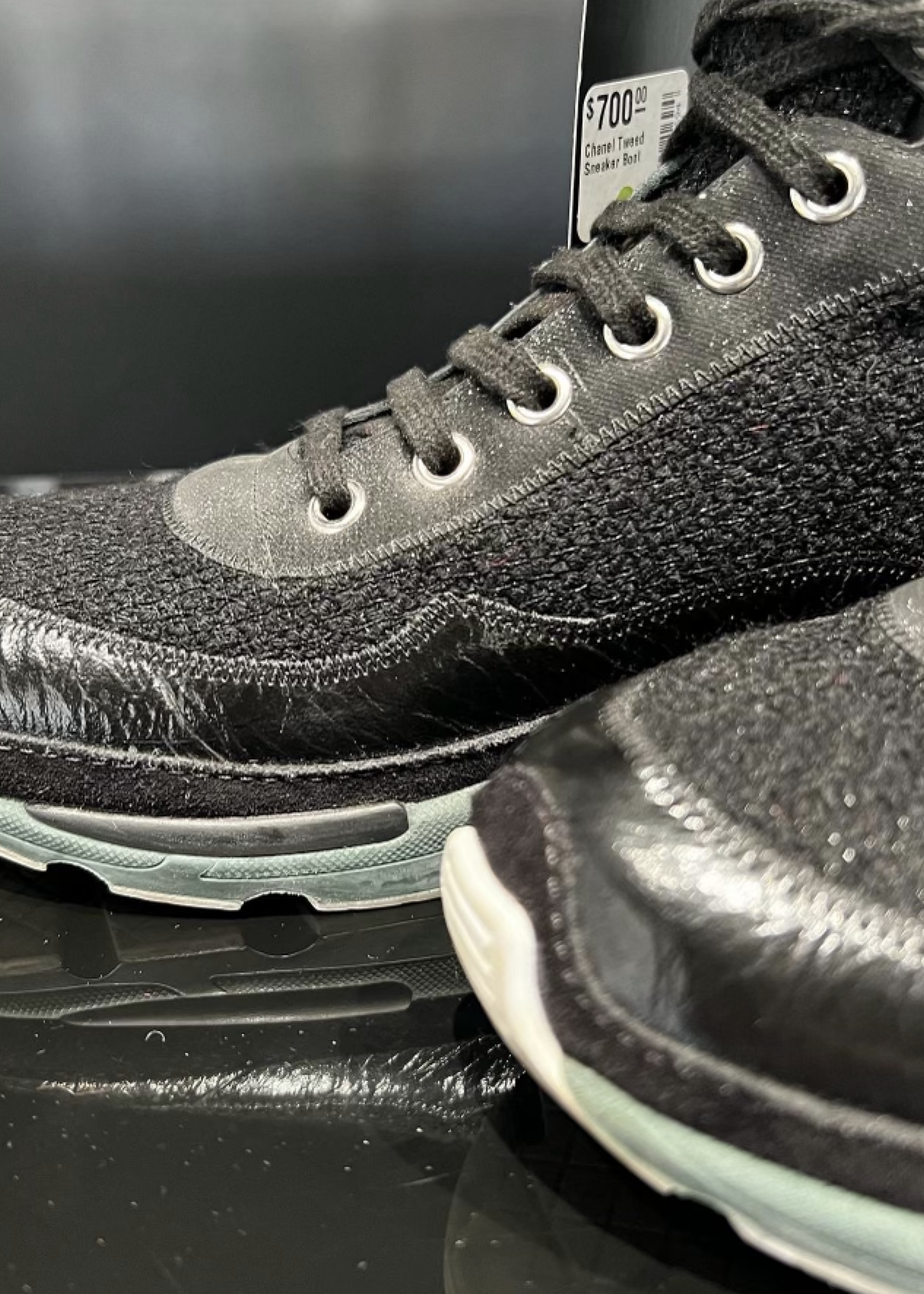 Chanel SOLD - Chanel Tweed Sneaker Boot