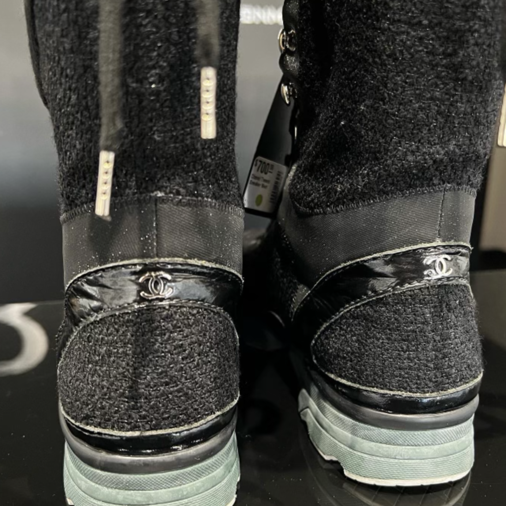 Chanel SOLD - Chanel Tweed Sneaker Boot