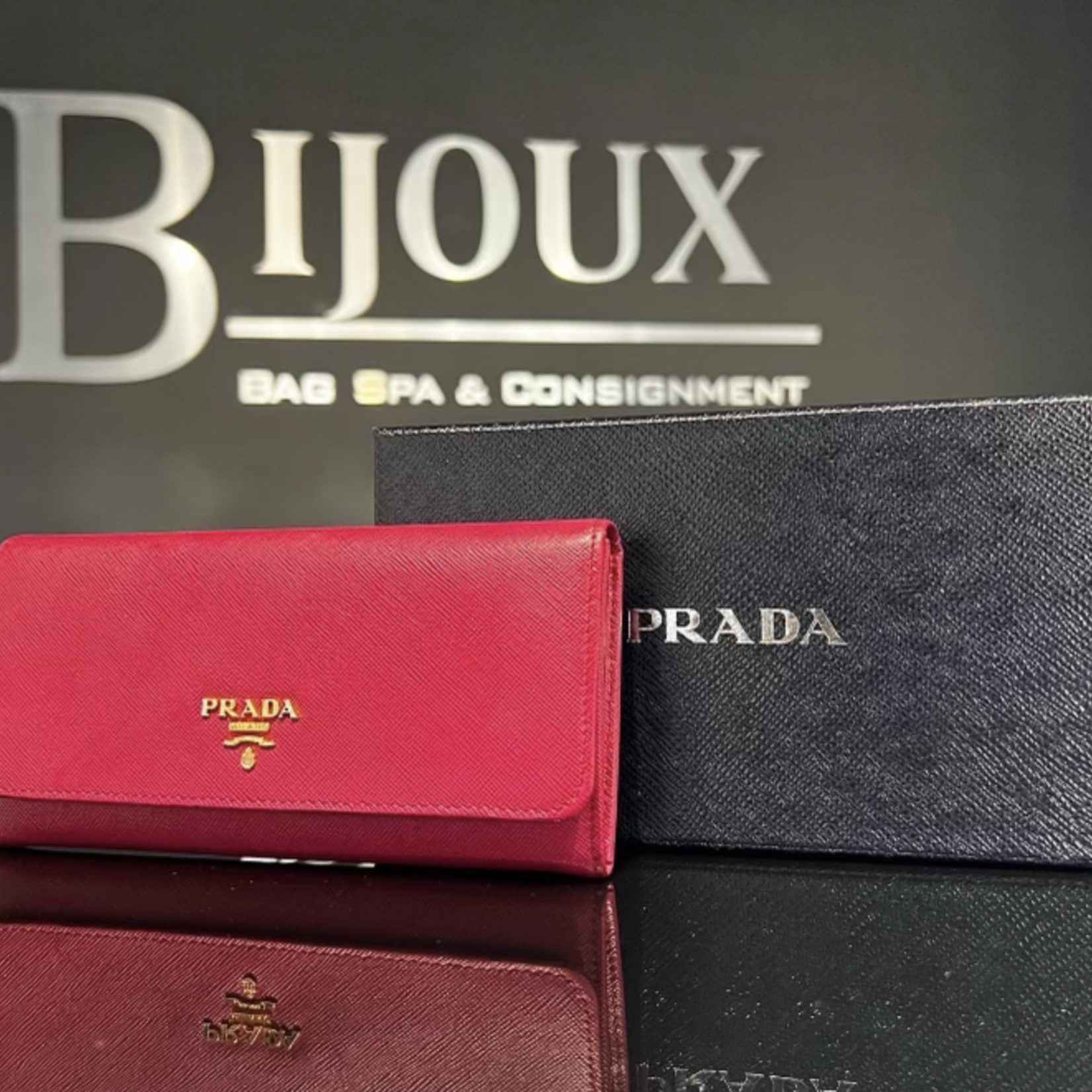 Prada SOLD - Prada Large Saffiano Leather Wallet
