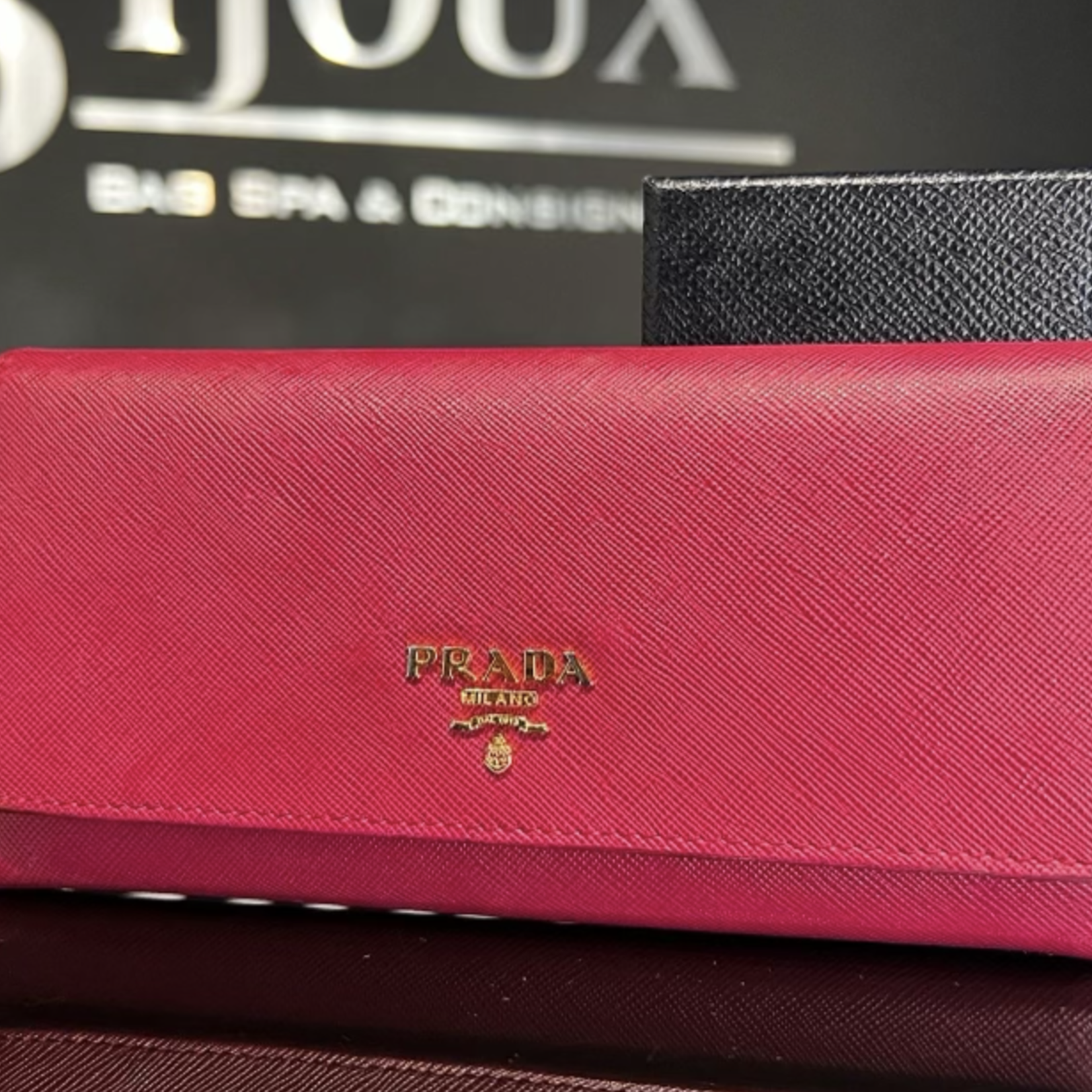 Prada SOLD - Prada Large Saffiano Leather Wallet