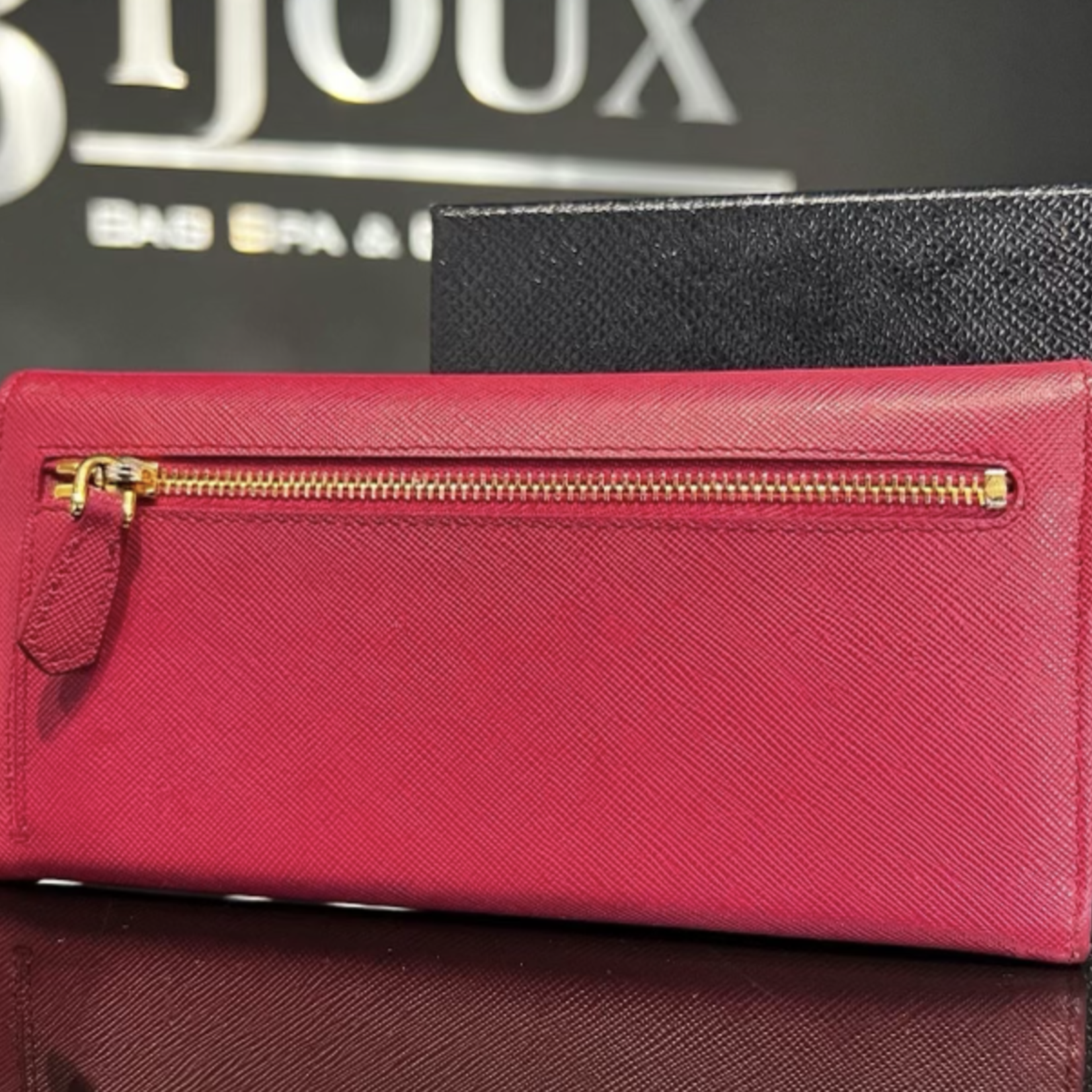 Prada SOLD - Prada Large Saffiano Leather Wallet