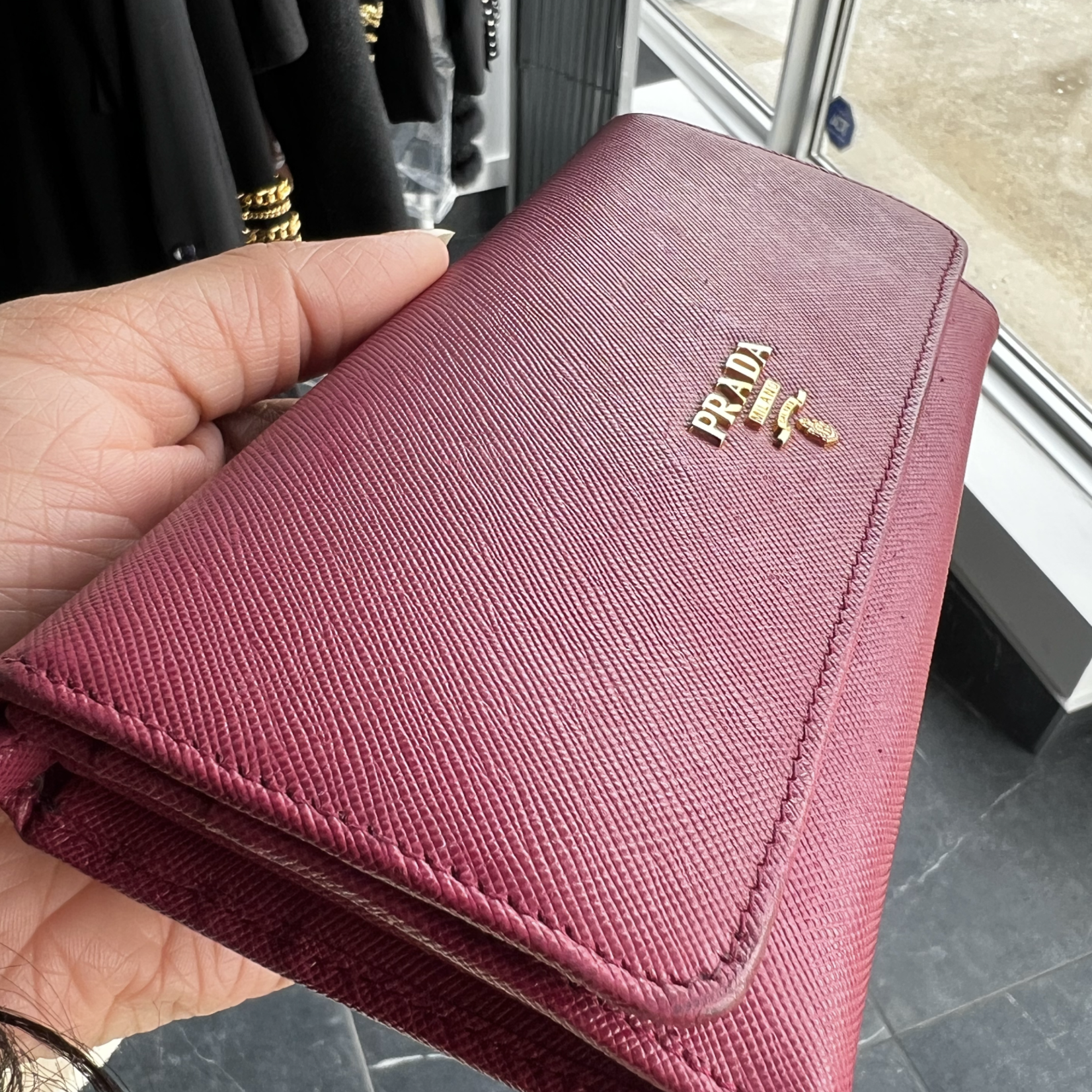 Prada SOLD - Prada Large Saffiano Leather Wallet