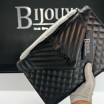 Saint Laurent SOLD - Saint Laurent Envelope Quilted Logo Plaque Shoulder Bag