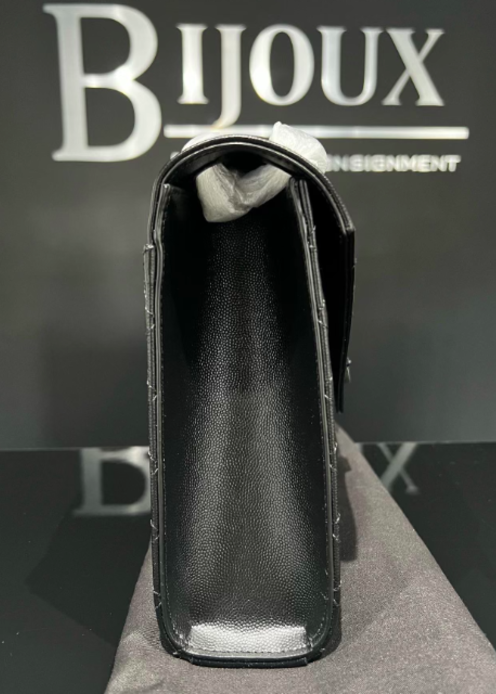 Saint Laurent SOLD - Saint Laurent Envelope Quilted Logo Plaque Shoulder Bag