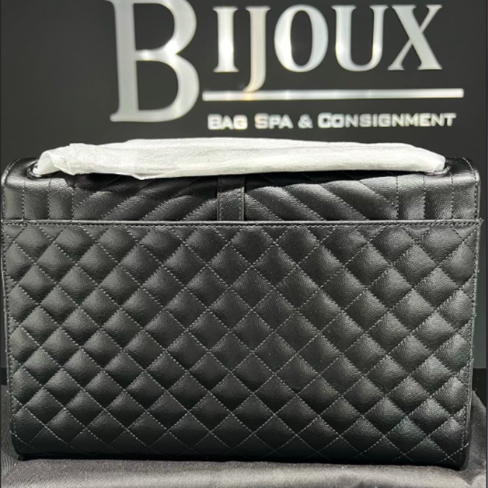 Saint Laurent SOLD - Saint Laurent Envelope Quilted Logo Plaque Shoulder Bag