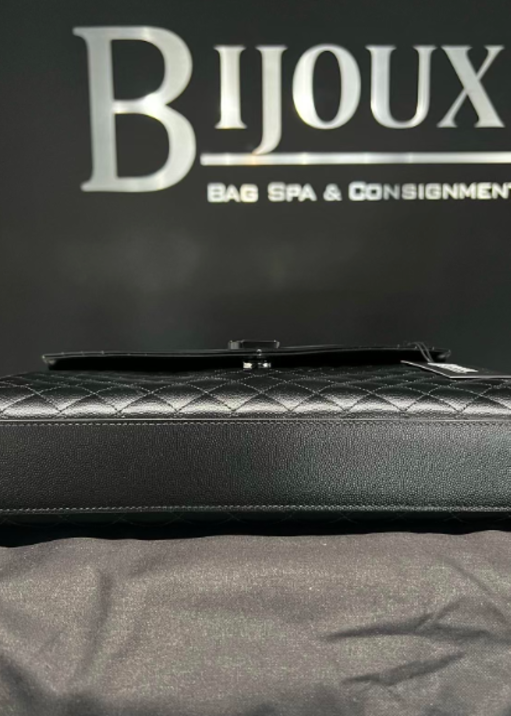 Saint Laurent SOLD - Saint Laurent Envelope Quilted Logo Plaque Shoulder Bag