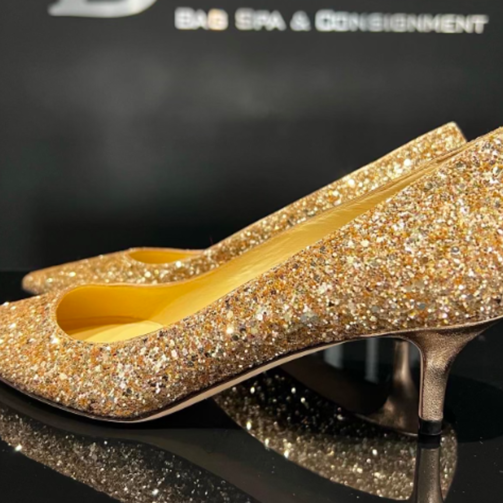 Jimmy Choo SOLD - Jimmy Choo Aza Heels - Gold