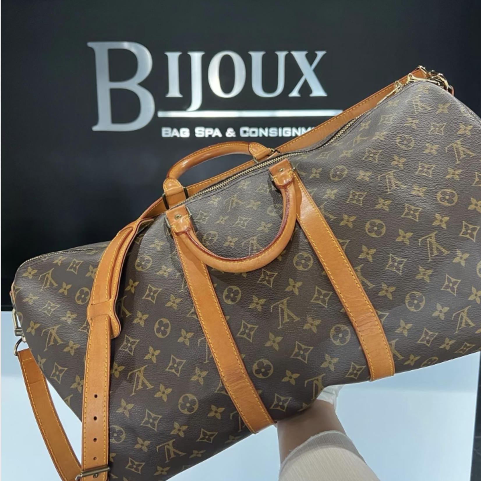 Túi Keepall Bandoulière 55 Damier Graphite Canvas  Du lịch  LOUIS VUITTON