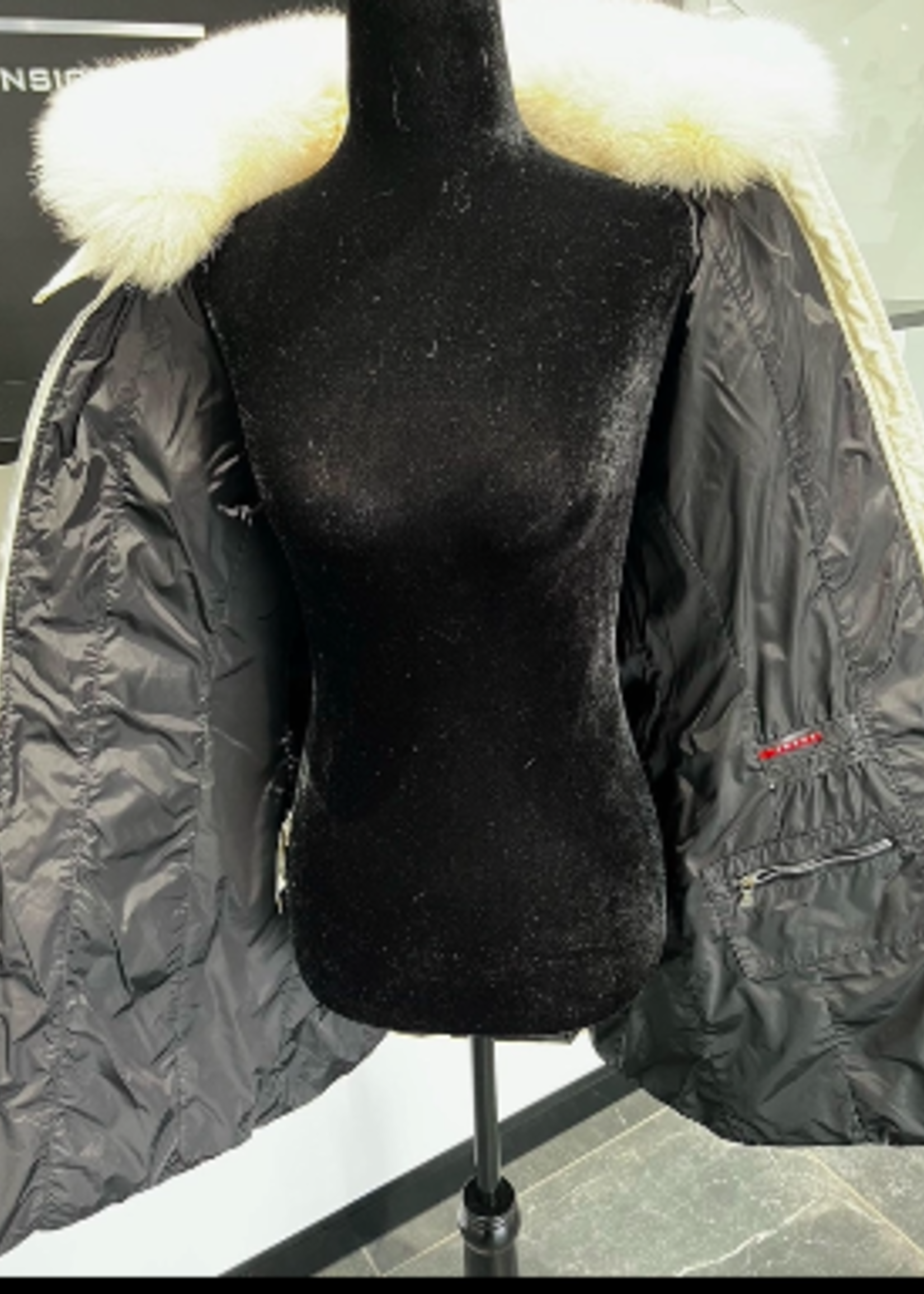 Prada Prada Milano Cream Down Quilted Coat