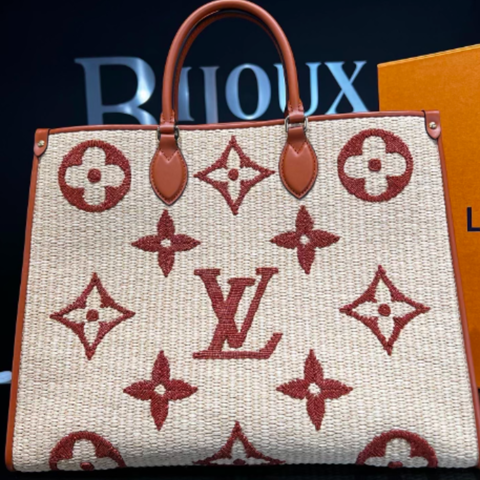 Louis Vuitton SOLD - Louis Vuitton On the Go Raffia Tote