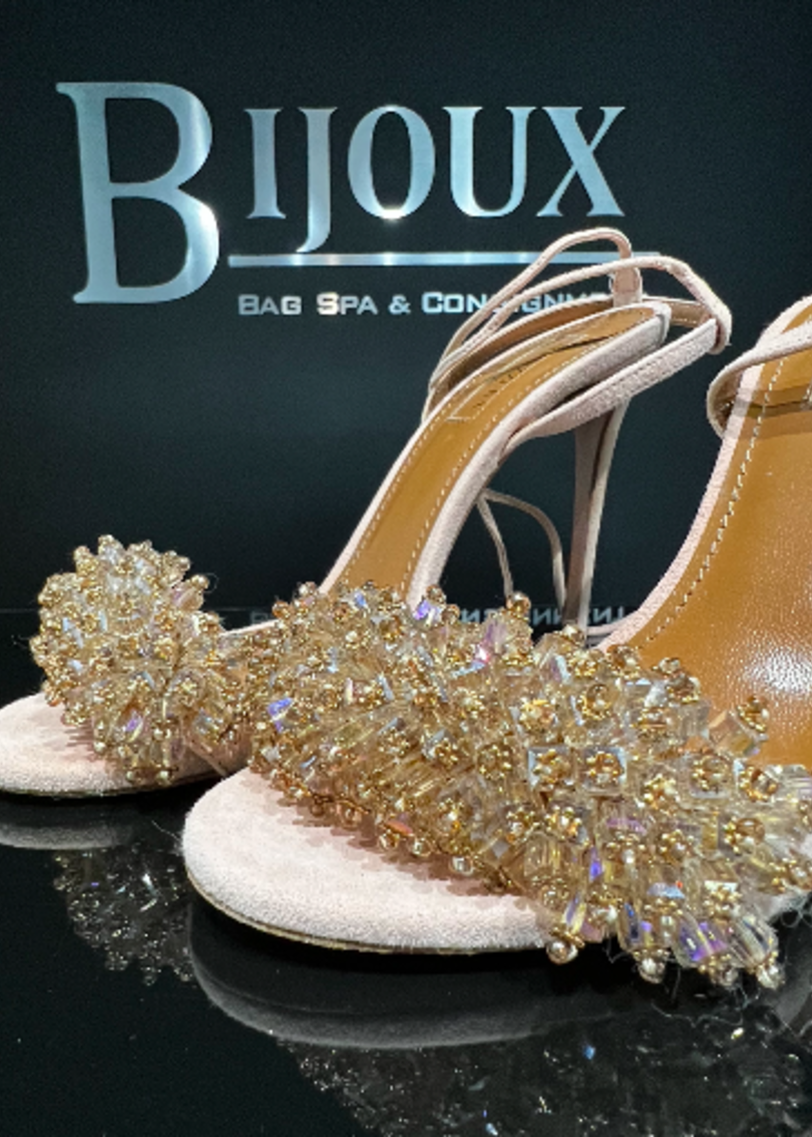 Aquazzura SOLD - Aquazzura Suede Monoaco Heels- 38