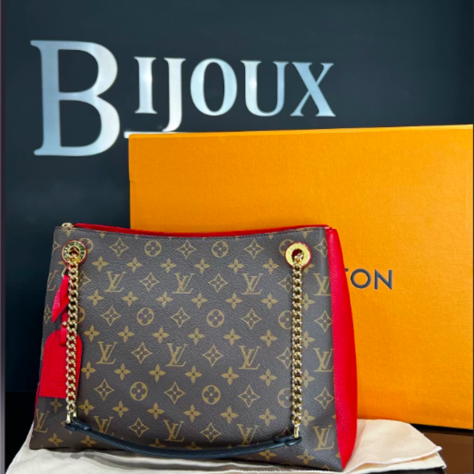 Louis Vuitton SOLD - Louis Vuitton Surene MM Red Monogram