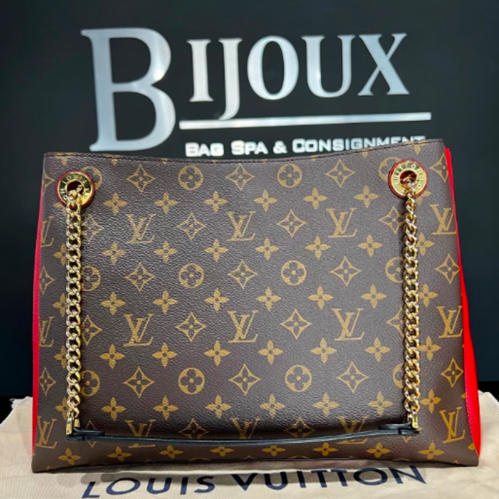 Louis Vuitton SOLD - Louis Vuitton Surene MM Red Monogram