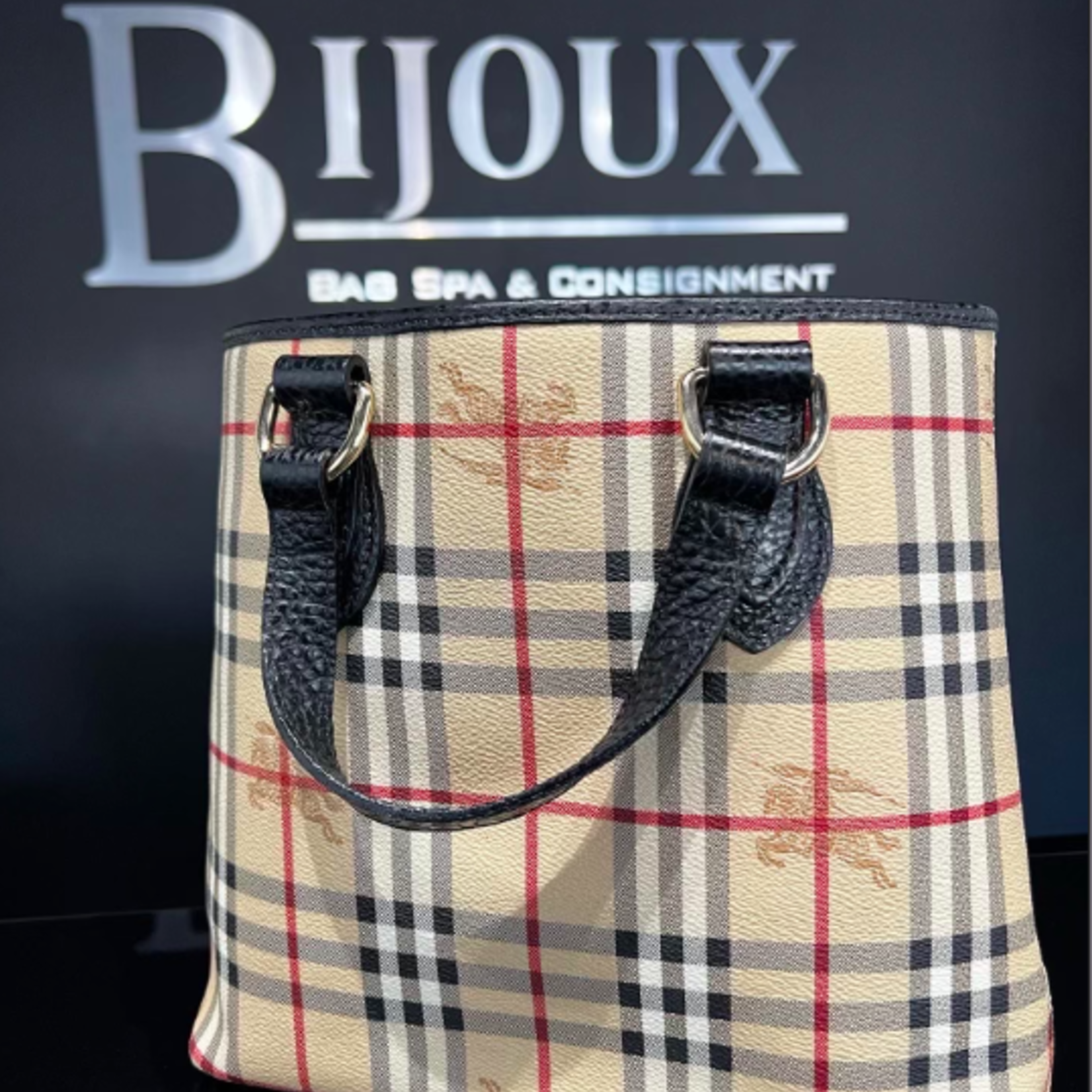 Burberry SOLD- Burberry Haymarket Small Tote