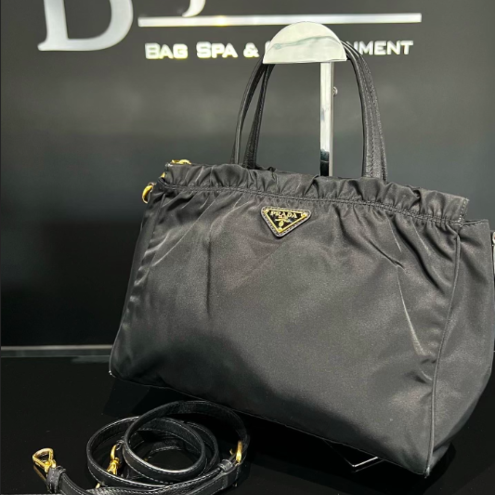 Prada SOLD- Prada Nylon Shoulder Bag- Black