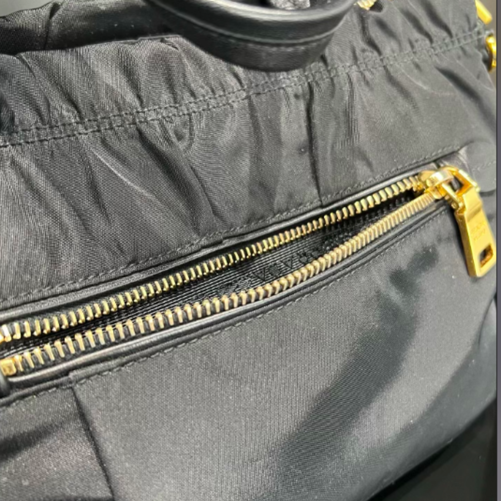 Prada Prada Nylon Shoulder Bag- Black