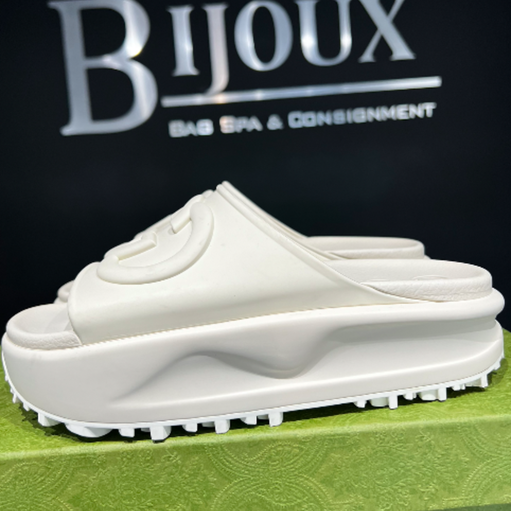 Gucci SOLD- Gucci Miami Platform Slides- 39