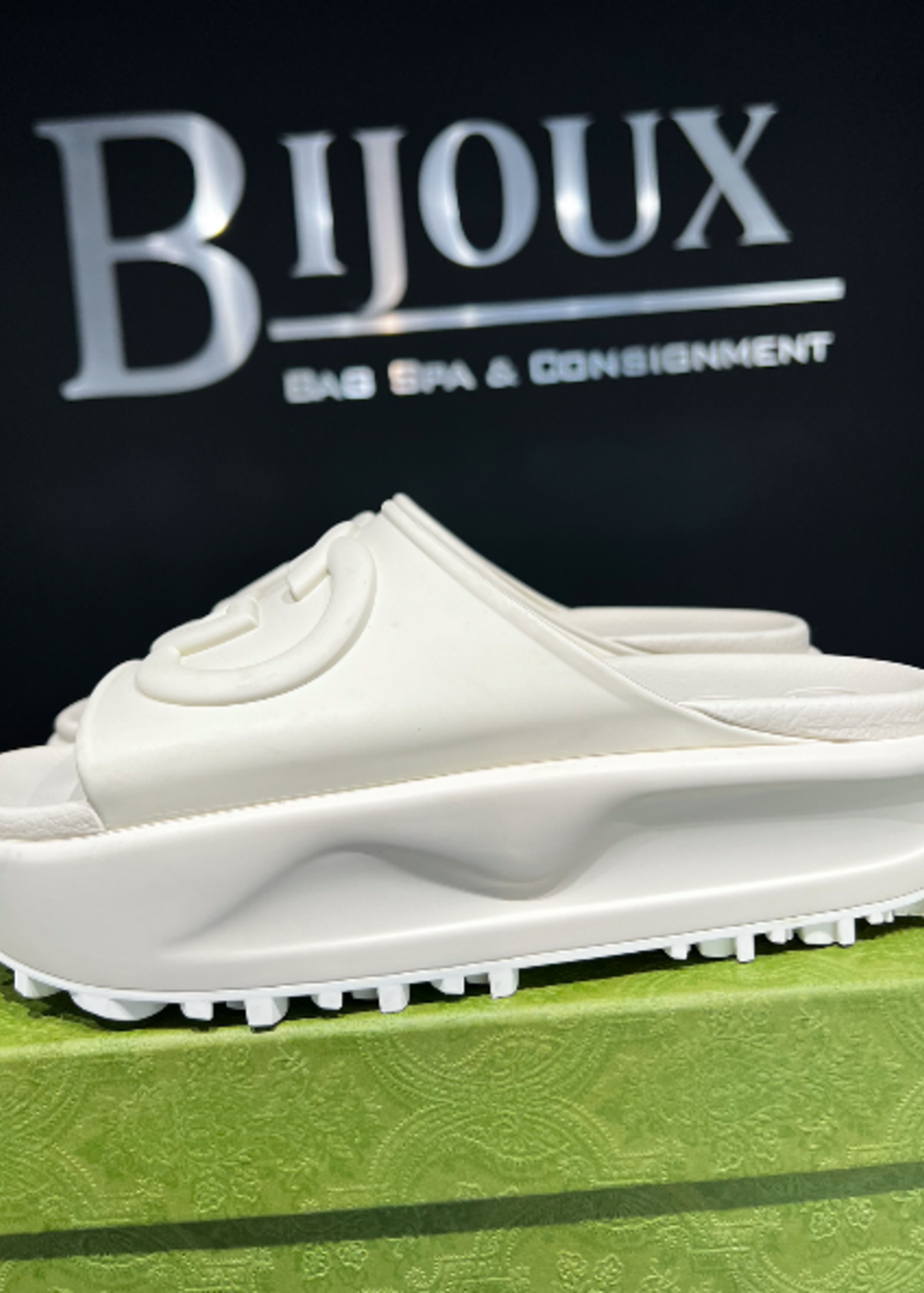 Gucci SOLD- Gucci Miami Platform Slides- 39