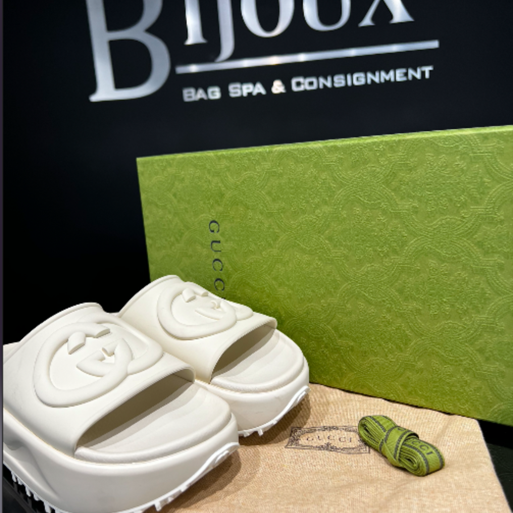 Gucci SOLD- Gucci Miami Platform Slides- 39