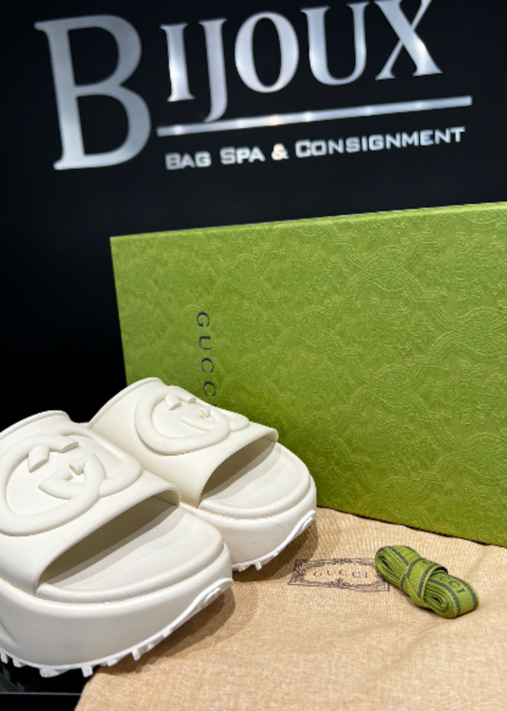 Gucci SOLD- Gucci Miami Platform Slides- 39