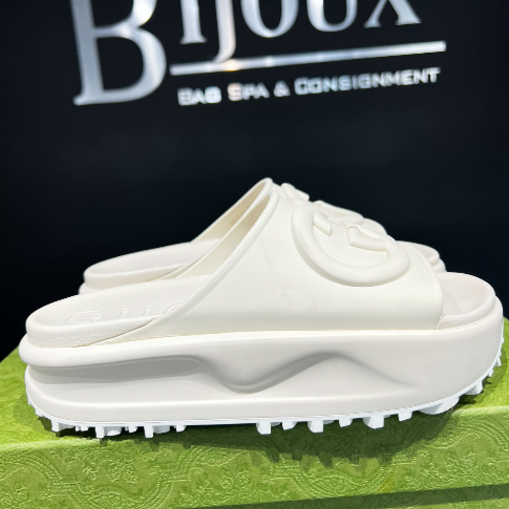 Gucci SOLD- Gucci Miami Platform Slides- 39