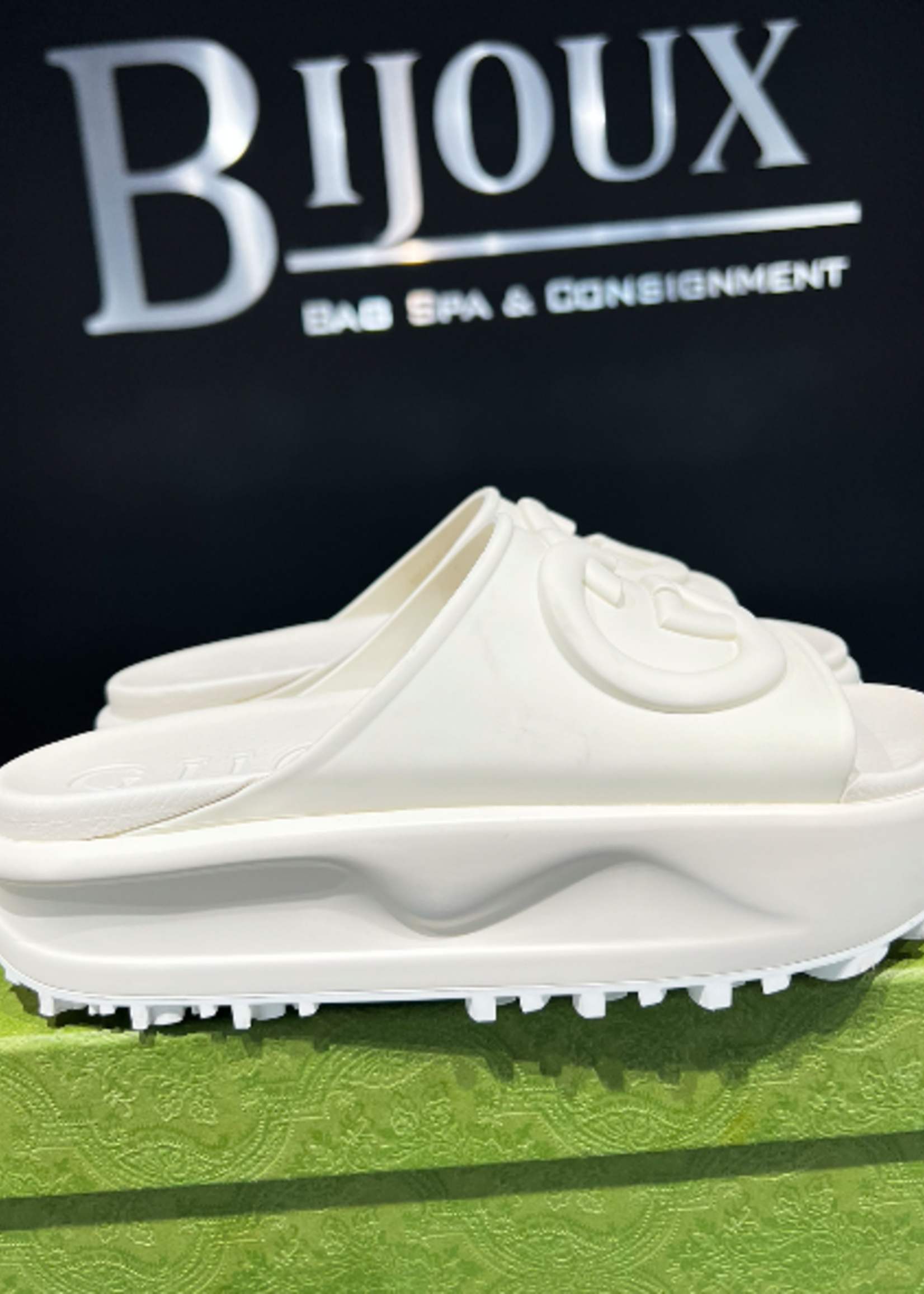 Gucci SOLD- Gucci Miami Platform Slides- 39