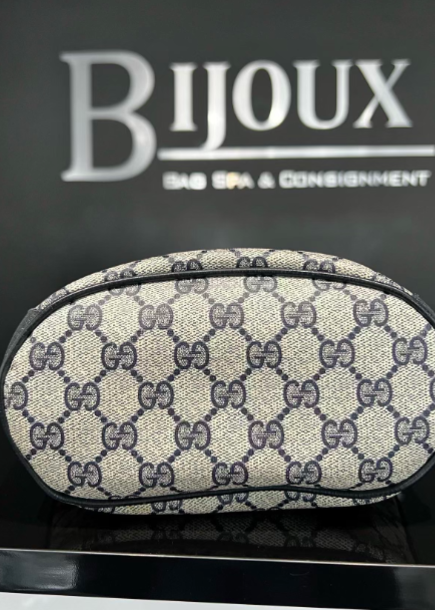 Gucci SOLD - Gucci Ophidia Blue Monogram Bucket/Crossbody