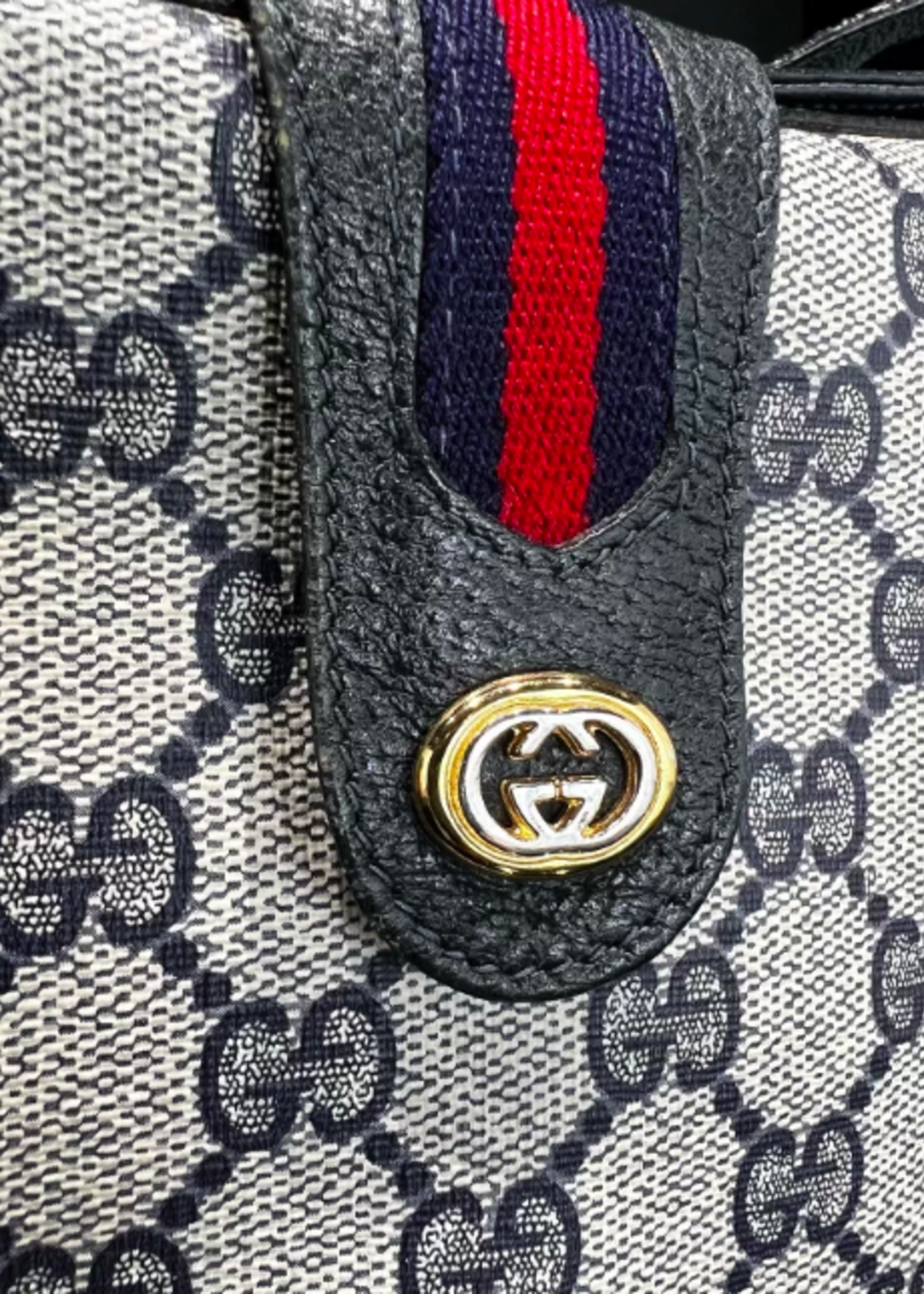 Gucci SOLD - Gucci Ophidia Blue Monogram Bucket/Crossbody