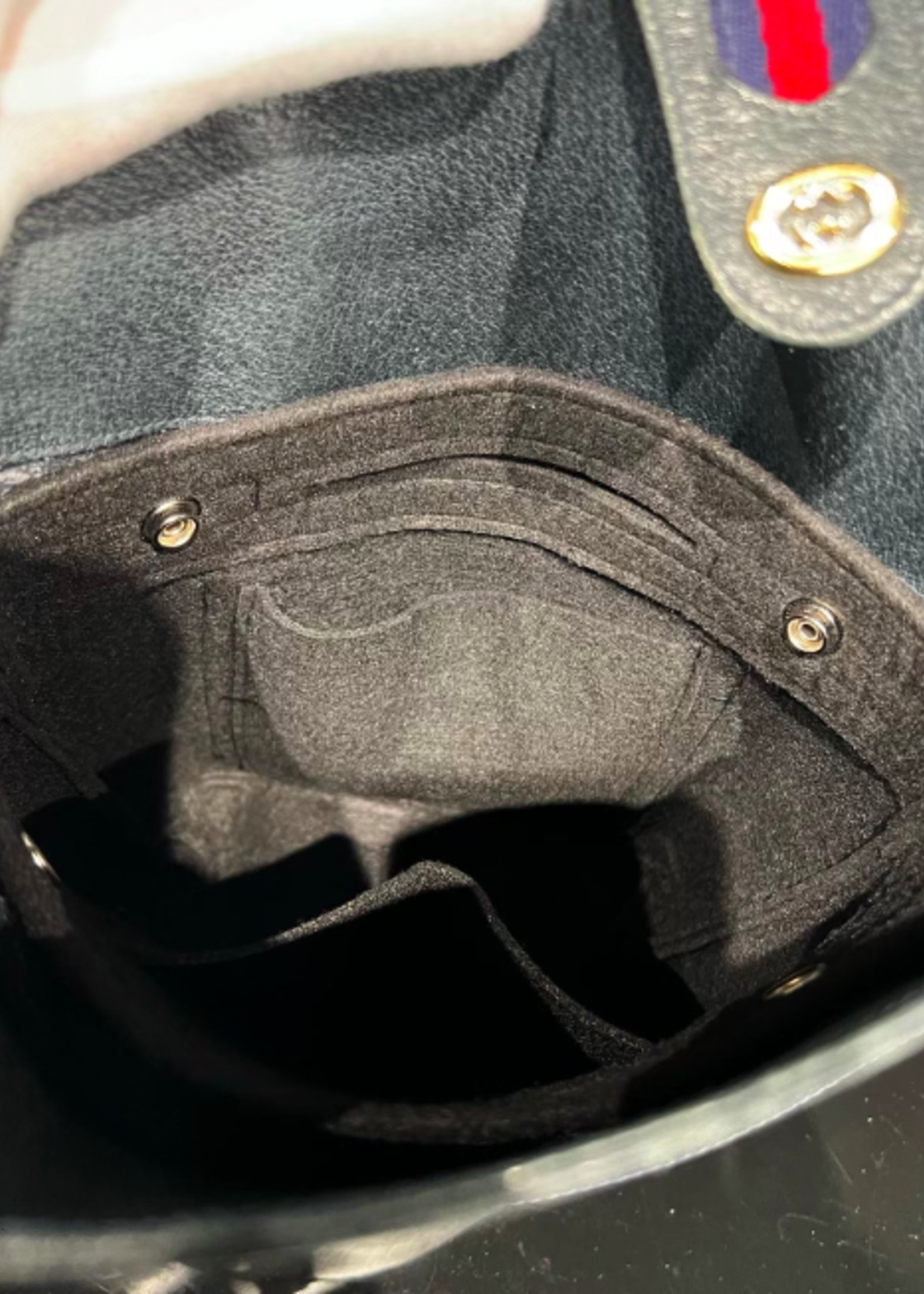 Gucci SOLD - Gucci Ophidia Blue Monogram Bucket/Crossbody