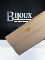 Prada SOLD - Prada Cipria Saffiano Leather Wallet