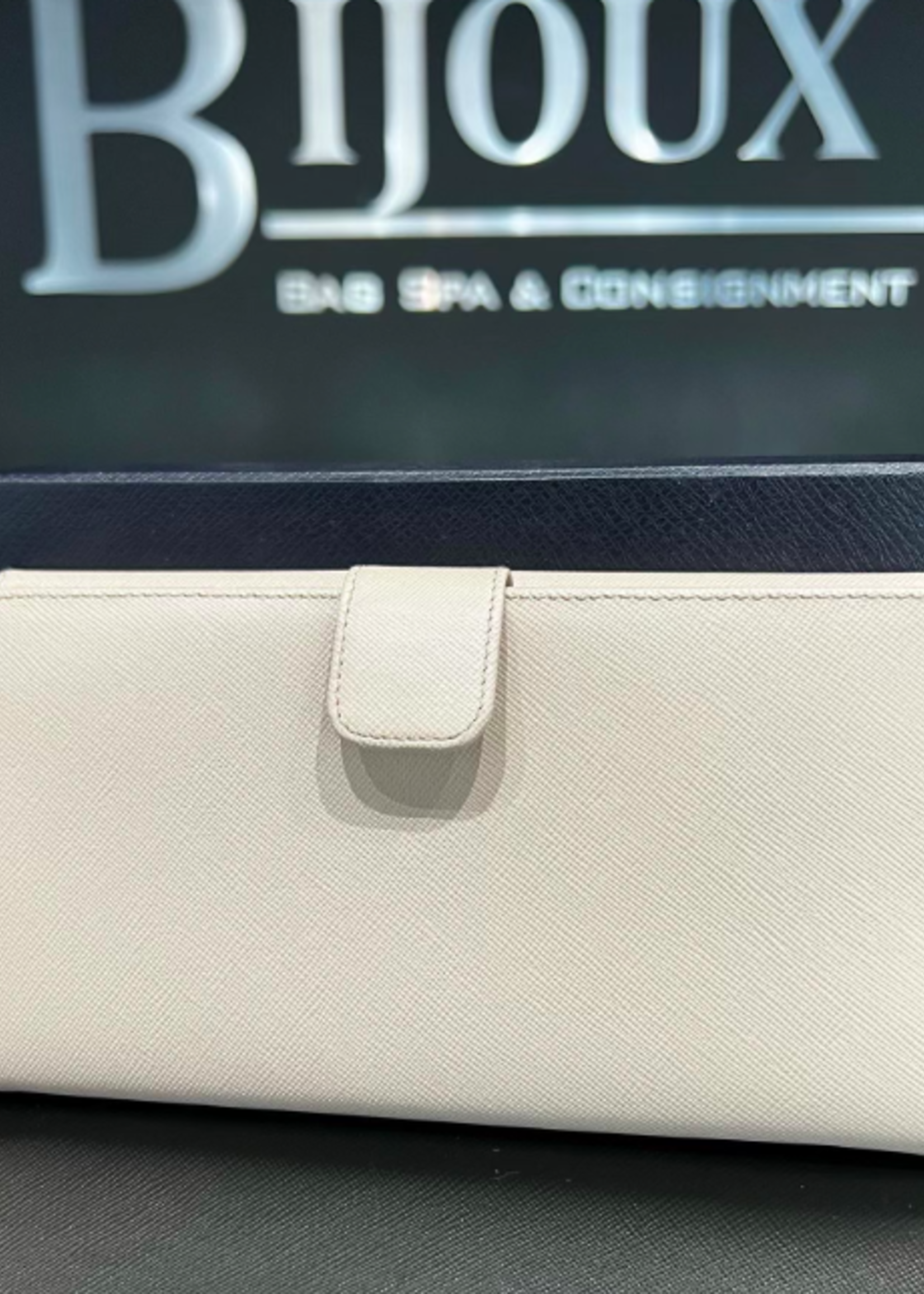 Prada SOLD - Prada Cipria Saffiano Leather Wallet