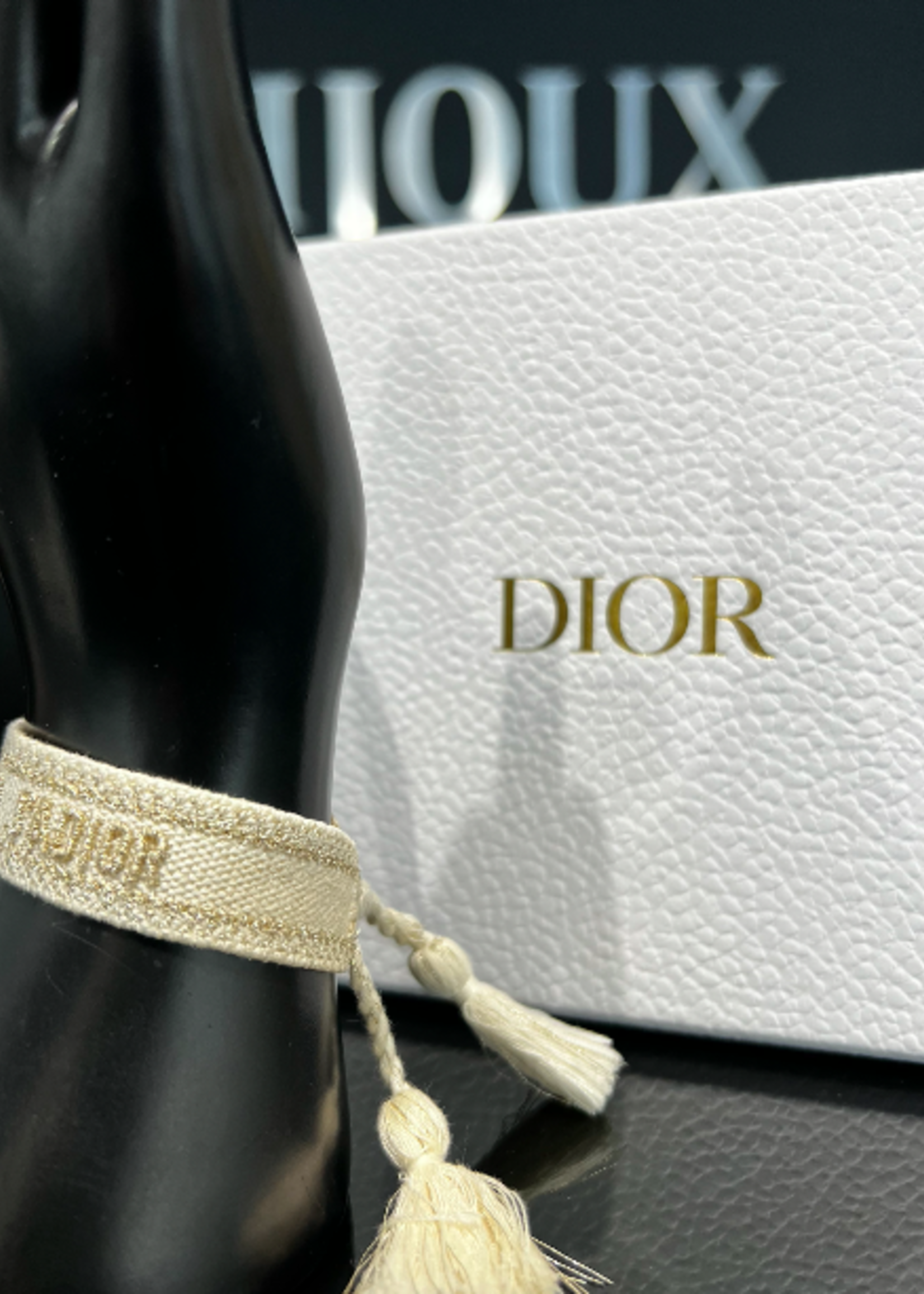 Christian Dior Christian Dior Cotton Woven Bracelet- Gold