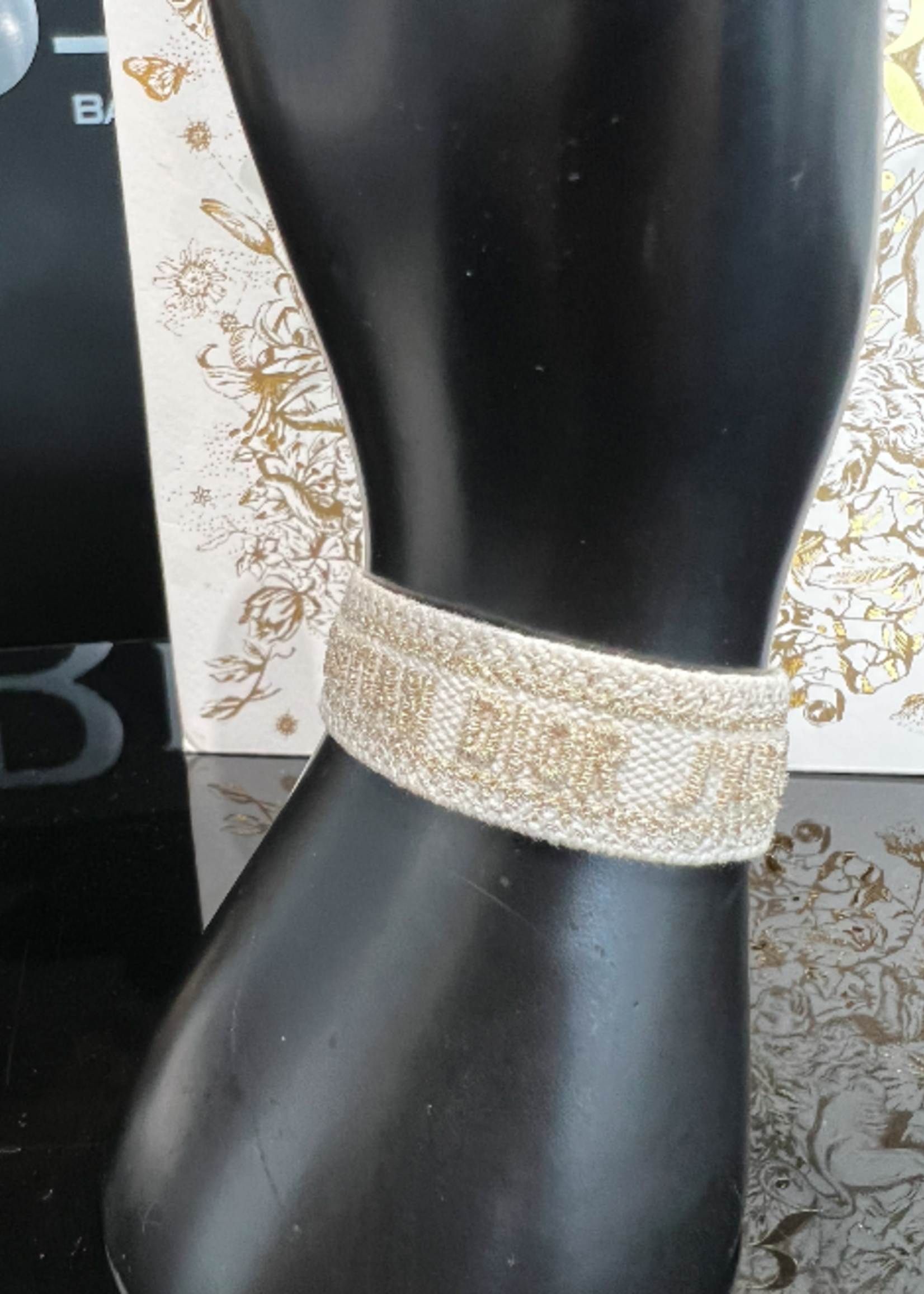 Christian Dior Christian Dior Cotton Woven Bracelet- Gold