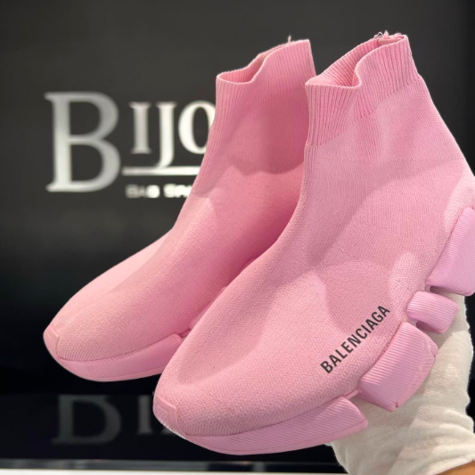Balenciaga Sock Shoe Pink 37 Bijoux Bag Spa Consignment