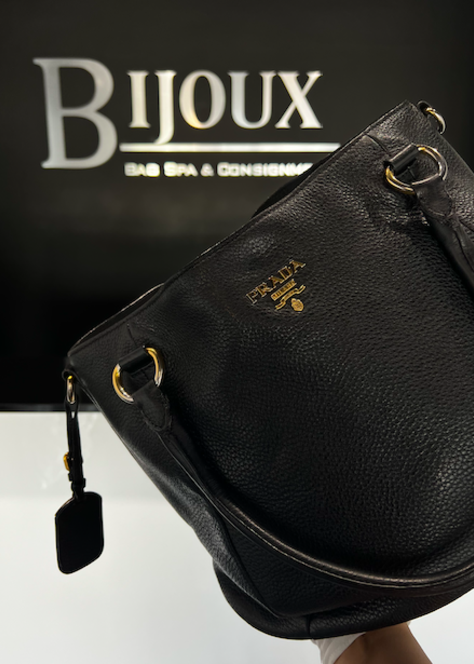 Prada SOLD - Prada Black Leather Tote