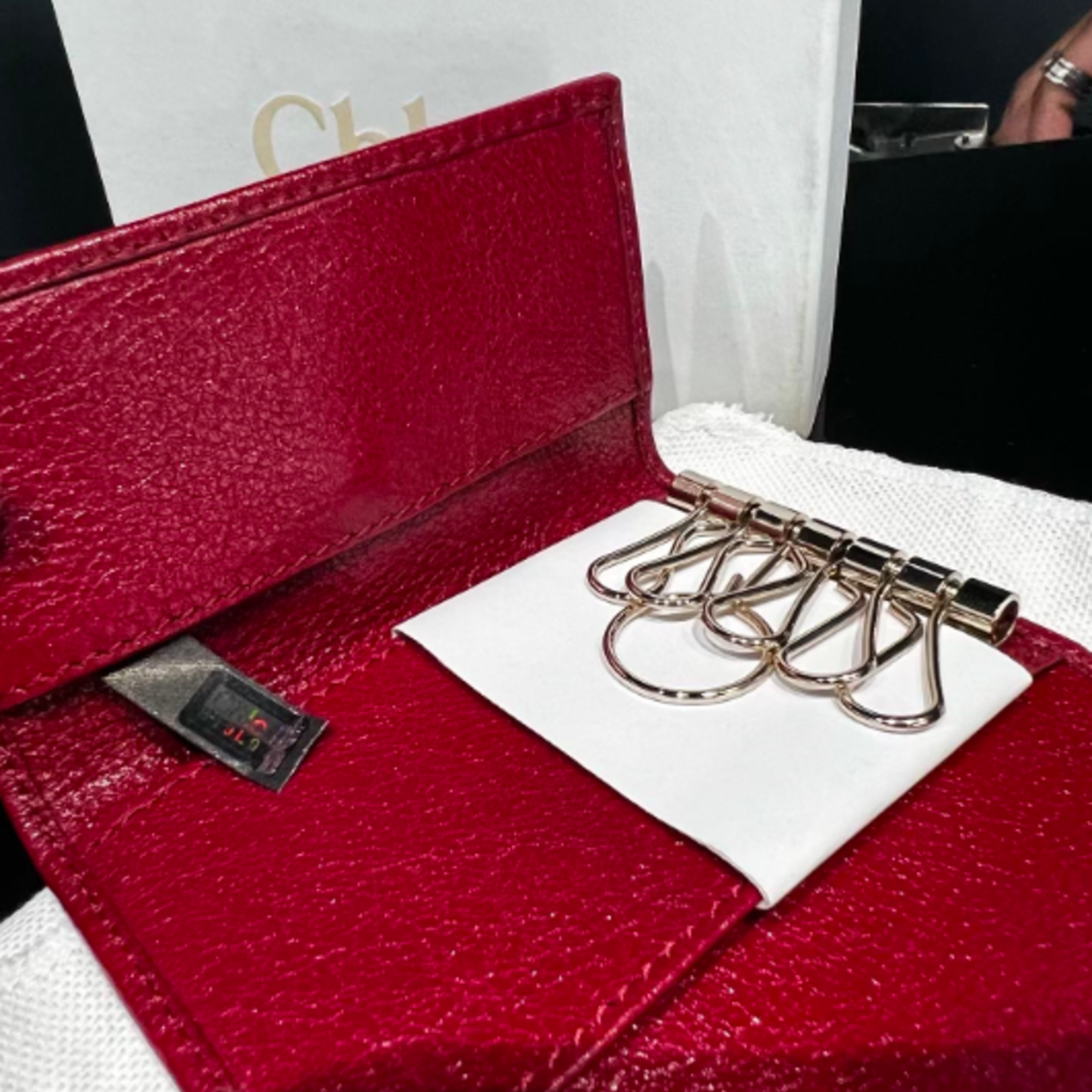 Chloe Chloe Key Red Holder