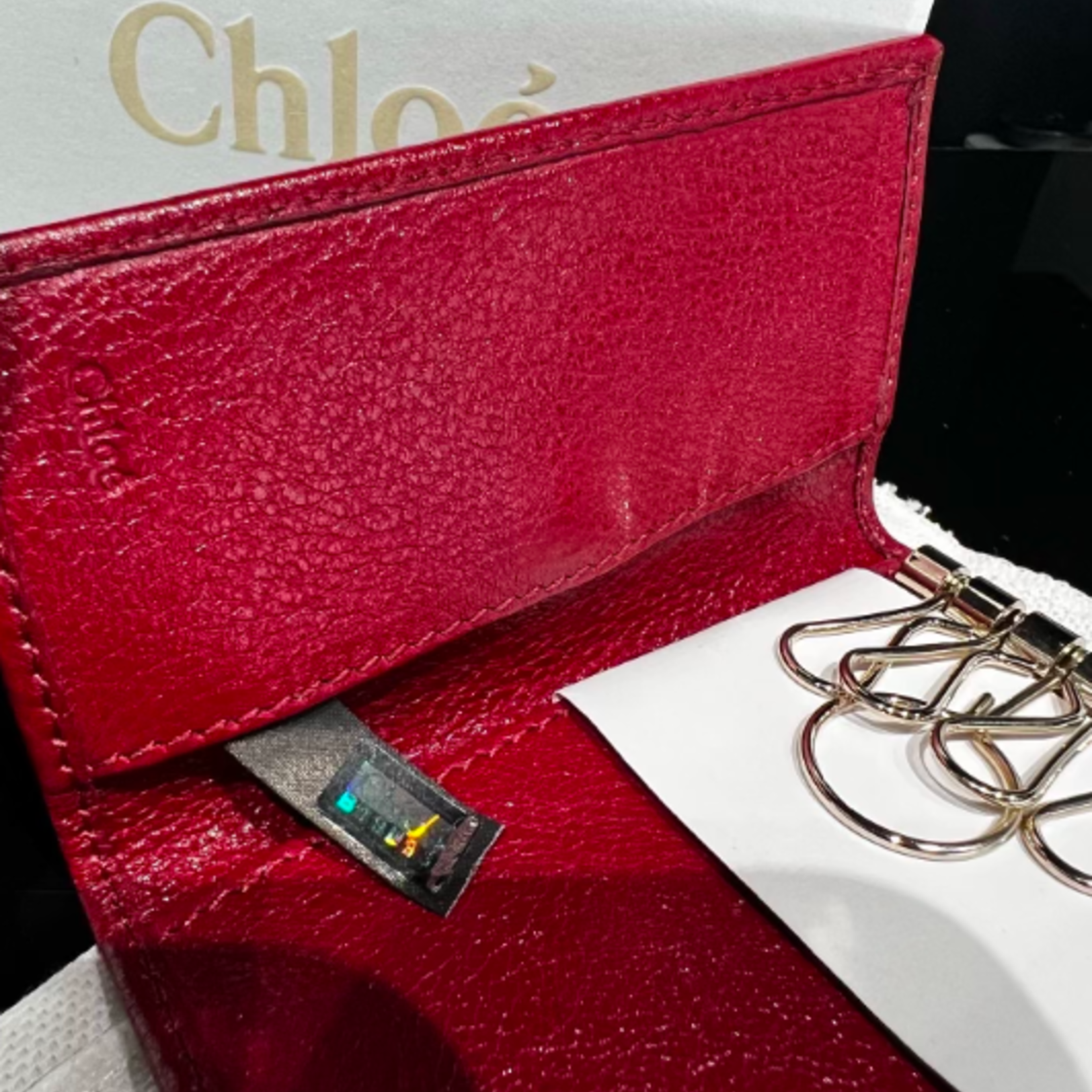 Chloe Chloe Key Red Holder