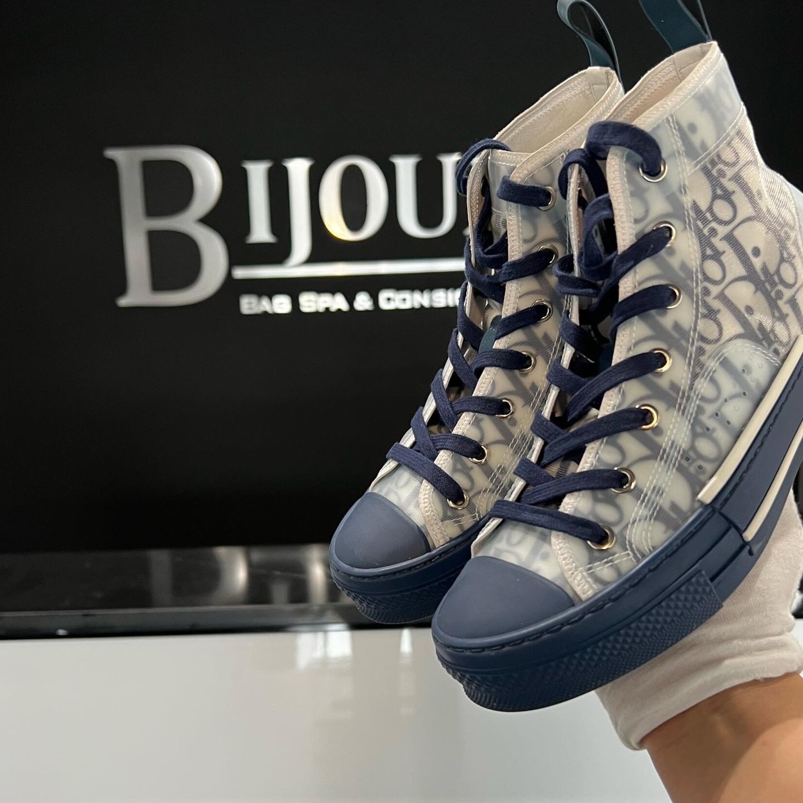 Christian Dior Christian Dior B23 High Top Blue Oblique