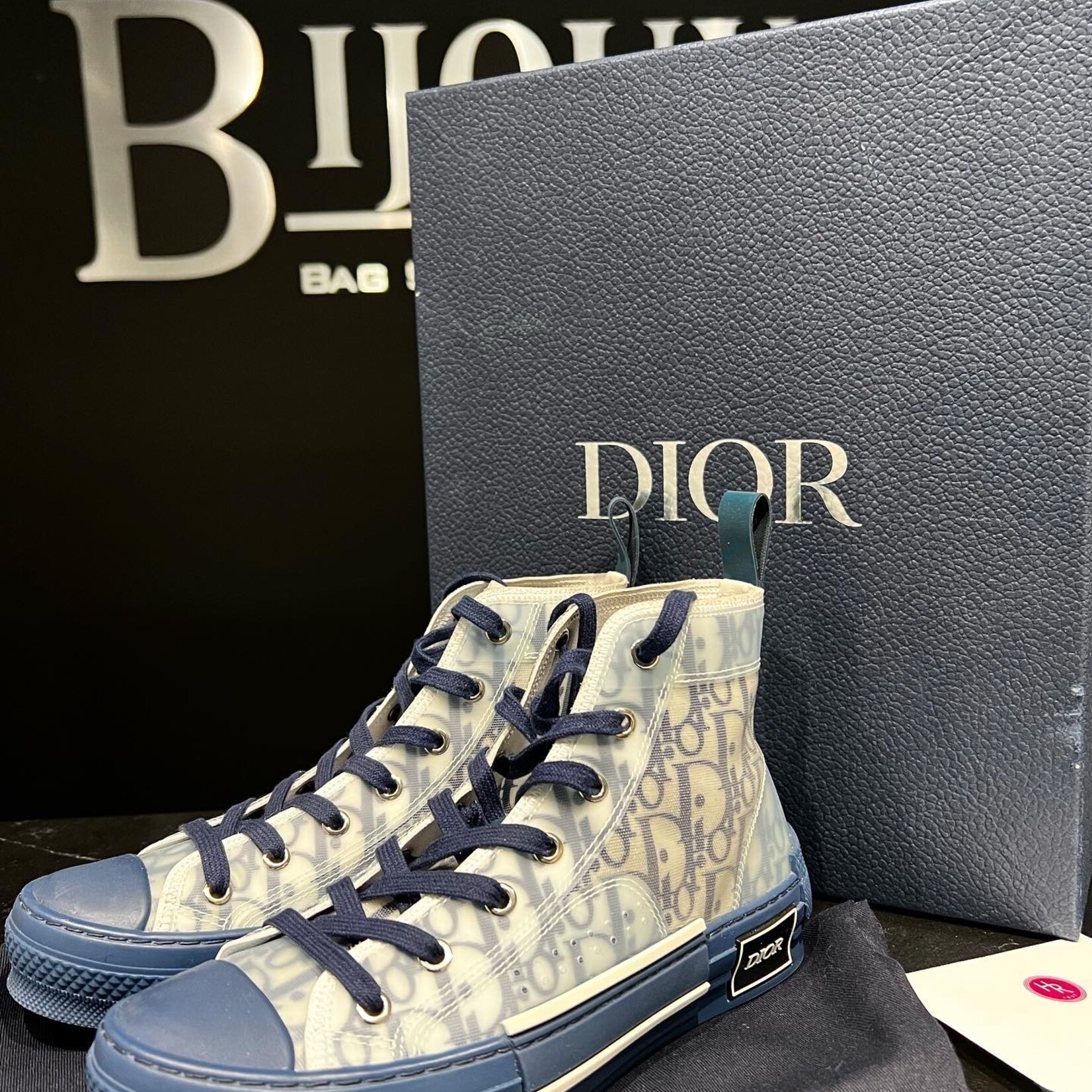 dior high top blue