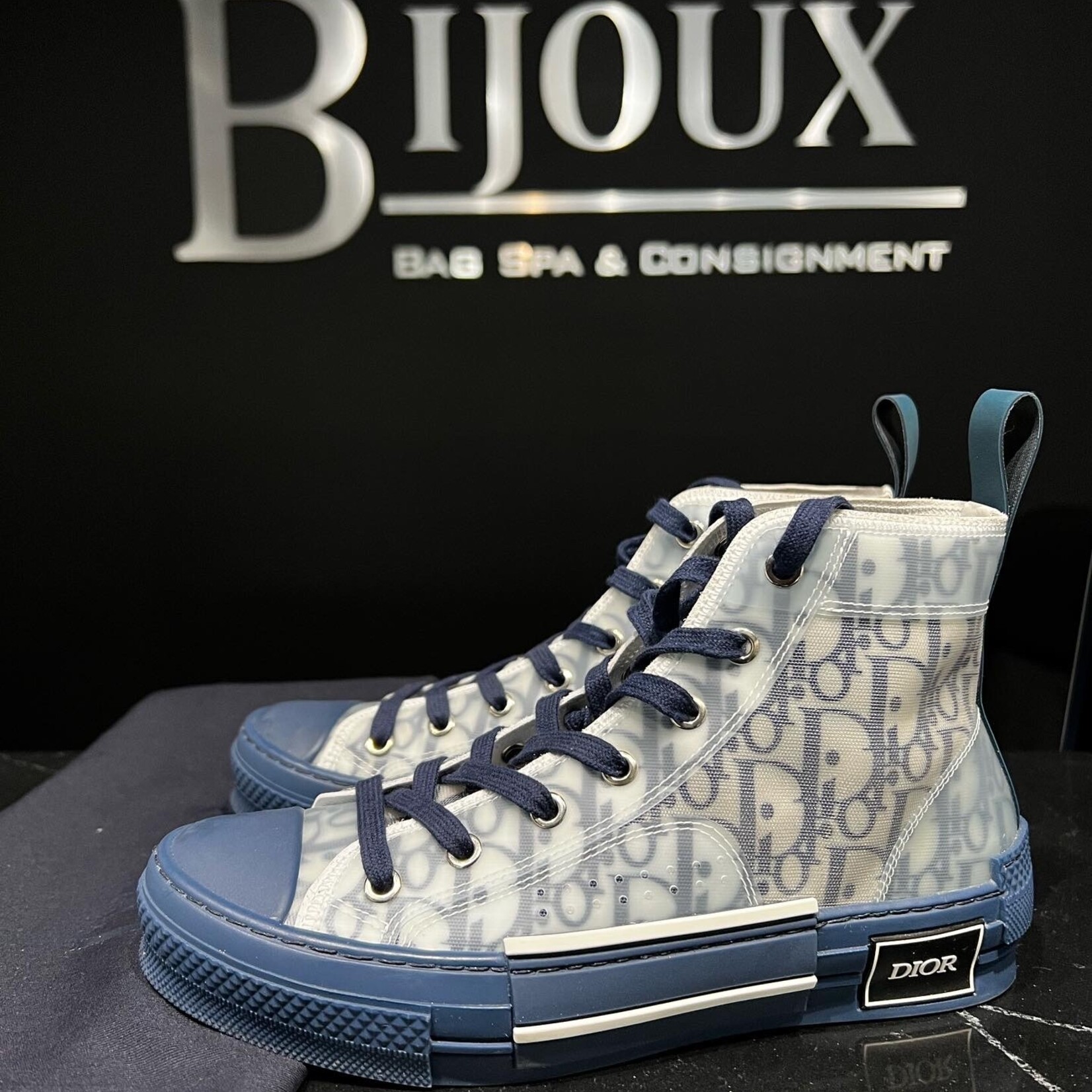 Christian Dior Christian Dior B23 High Top Blue Oblique