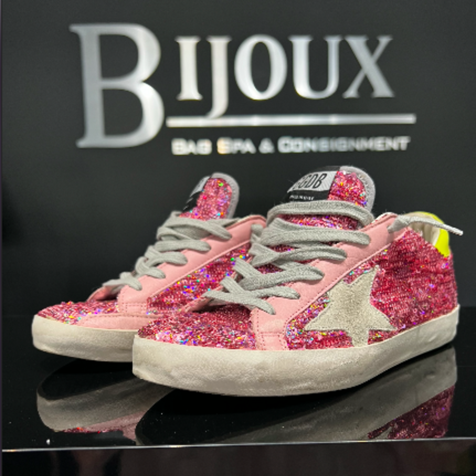 SOLD - Golden Goose Sequin Pink Sneakers 37